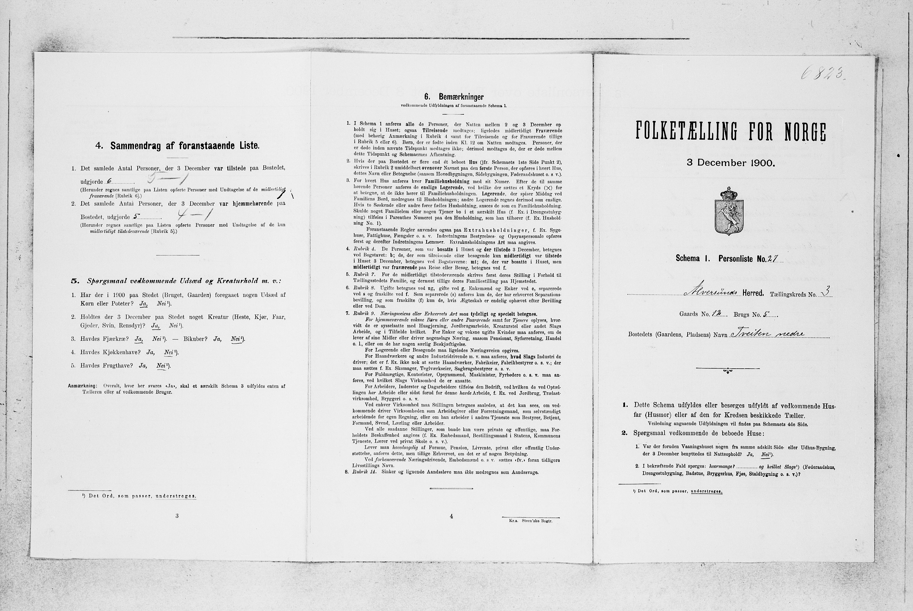 SAB, 1900 census for Alversund, 1900, p. 234