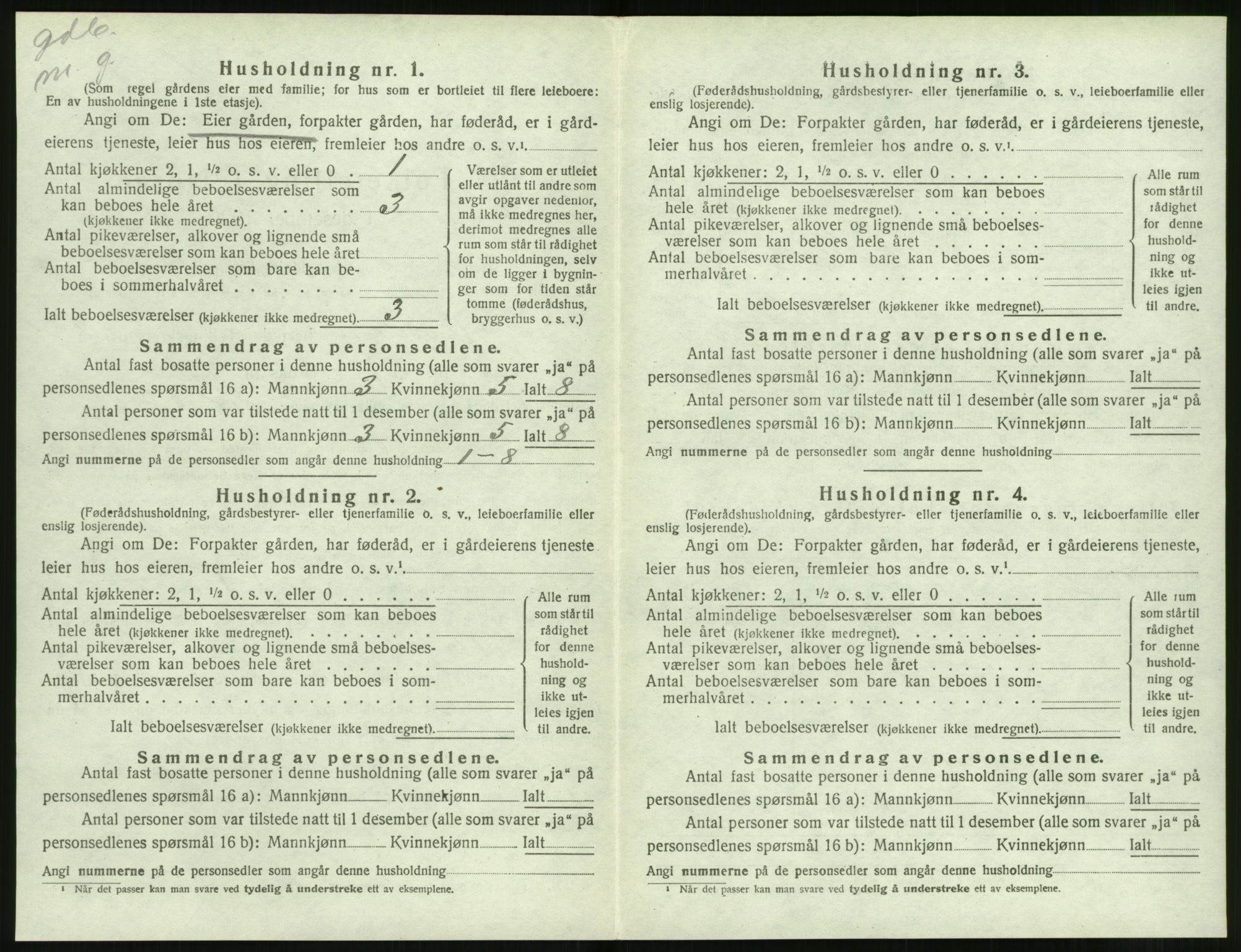 SAT, 1920 census for Volda, 1920, p. 761