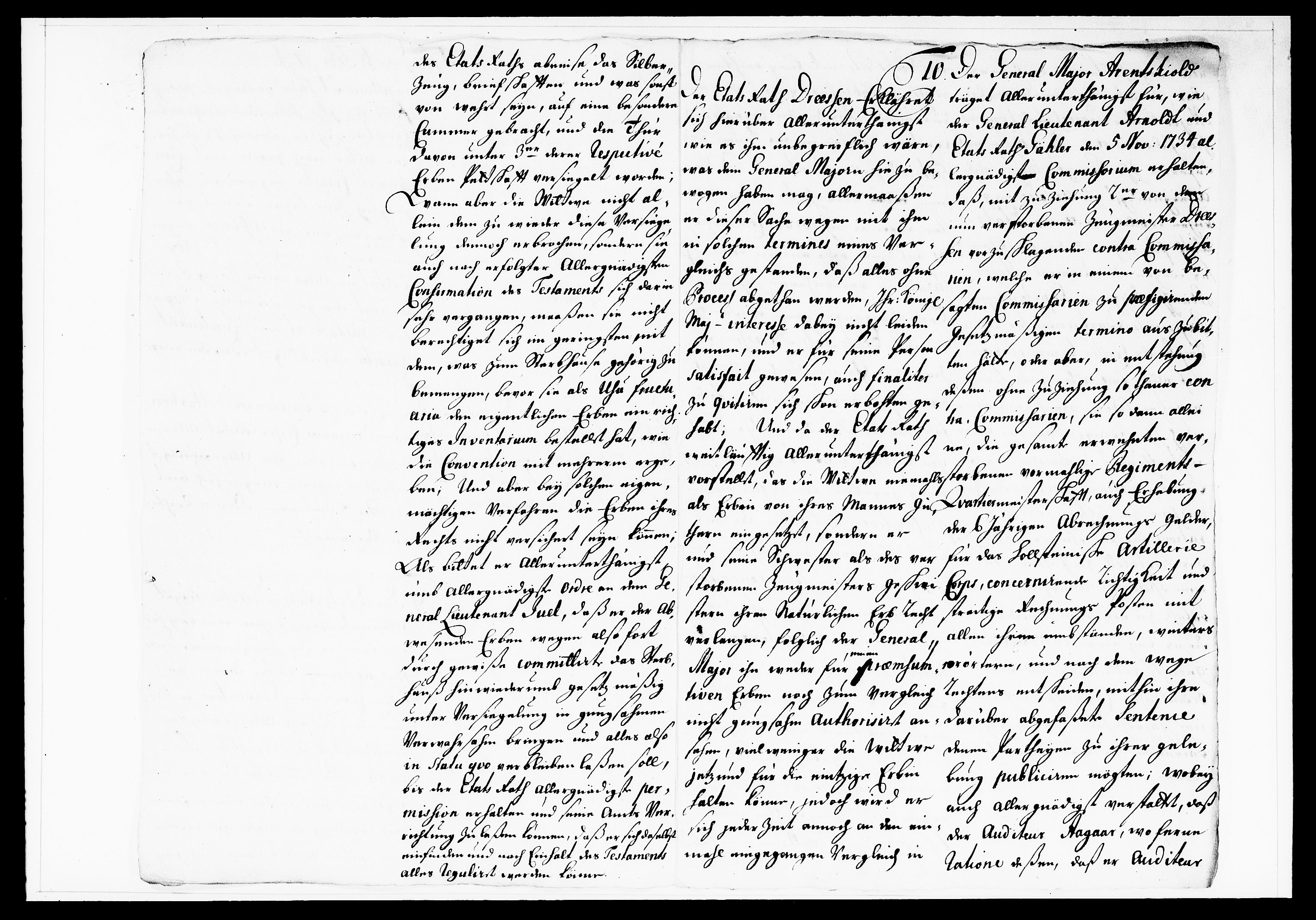 Krigskollegiet, Krigskancelliet, DRA/A-0006/-/1130-1137: Refererede sager, 1736, p. 34