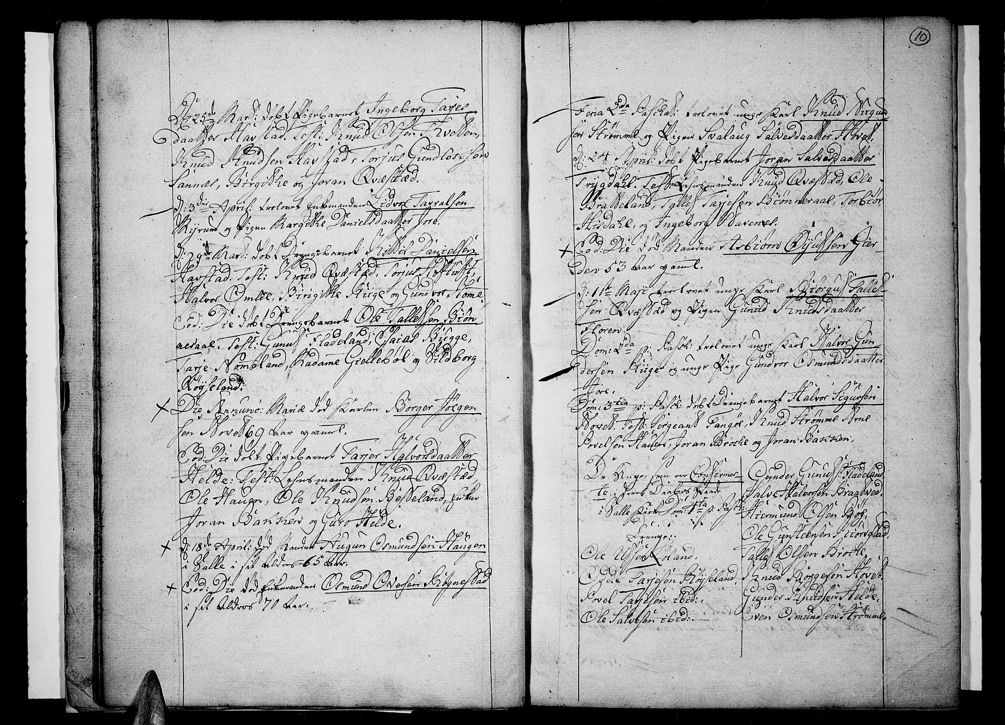 Valle sokneprestkontor, SAK/1111-0044/F/Fa/Fac/L0003: Parish register (official) no. A 3, 1776-1790, p. 10