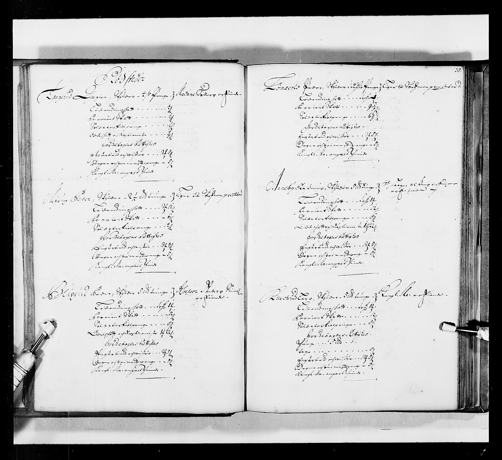 Stattholderembetet 1572-1771, AV/RA-EA-2870/Ek/L0035/0001: Jordebøker 1662-1720: / Matrikkel for Nedre Romerike, 1695, p. 34b-35a