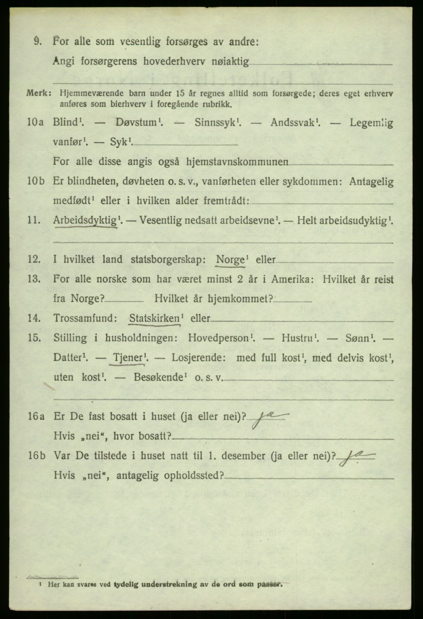 SAB, 1920 census for Aurland, 1920, p. 4065