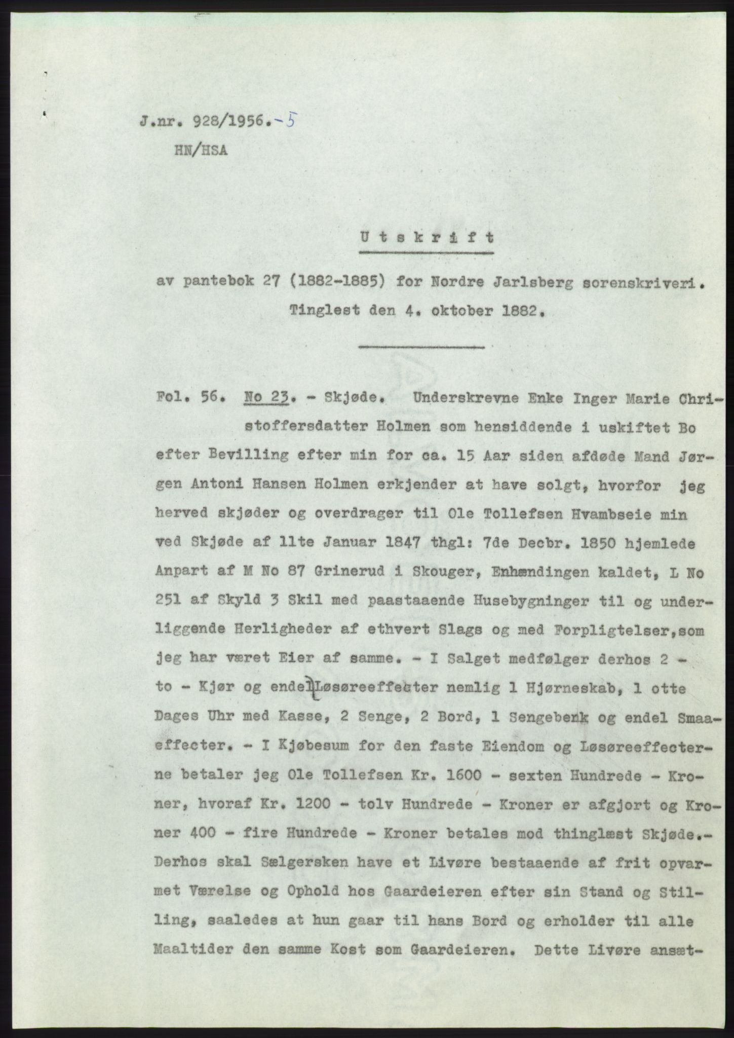 Statsarkivet i Kongsberg, SAKO/A-0001, 1956, p. 191