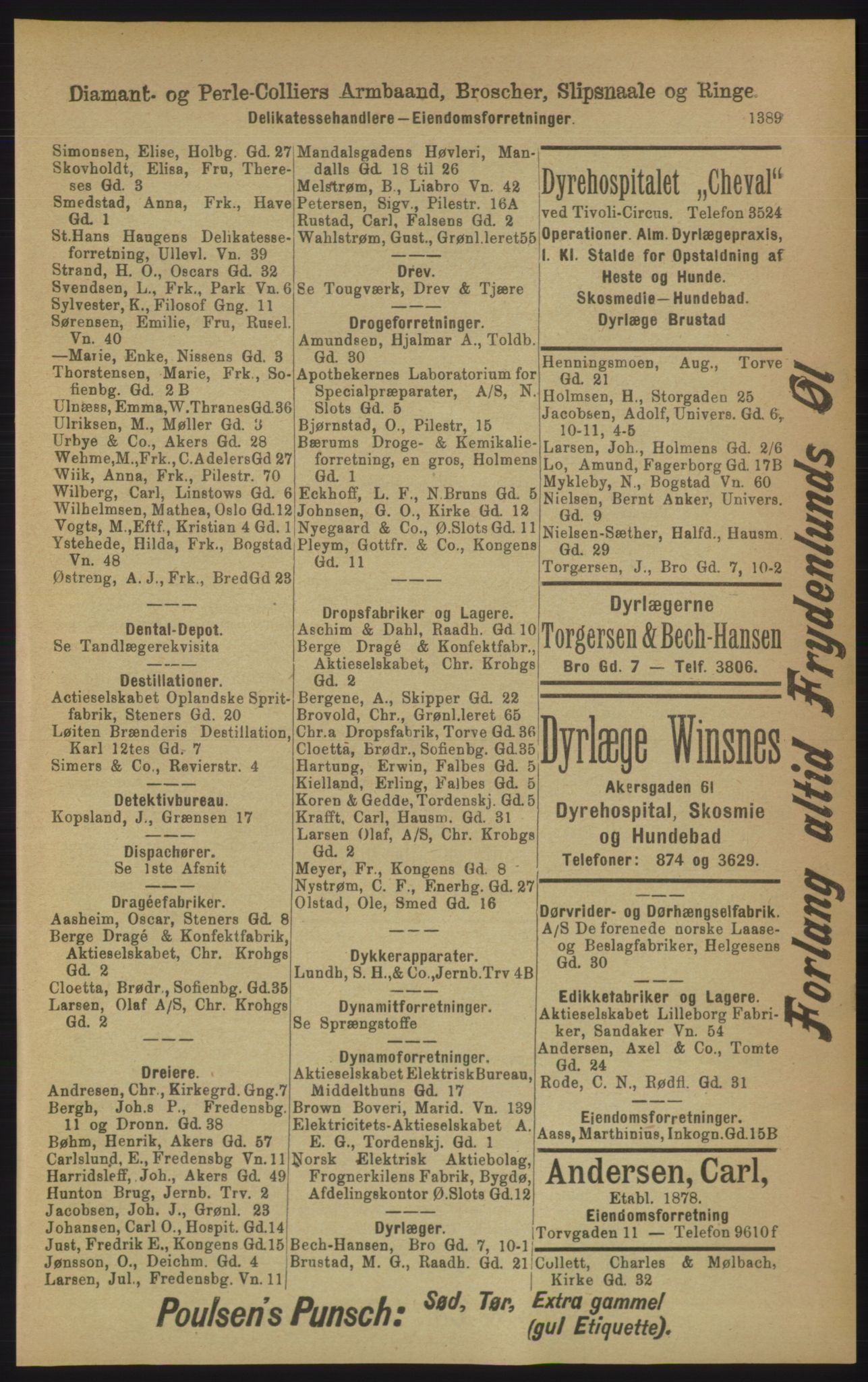 Kristiania/Oslo adressebok, PUBL/-, 1906, p. 1389