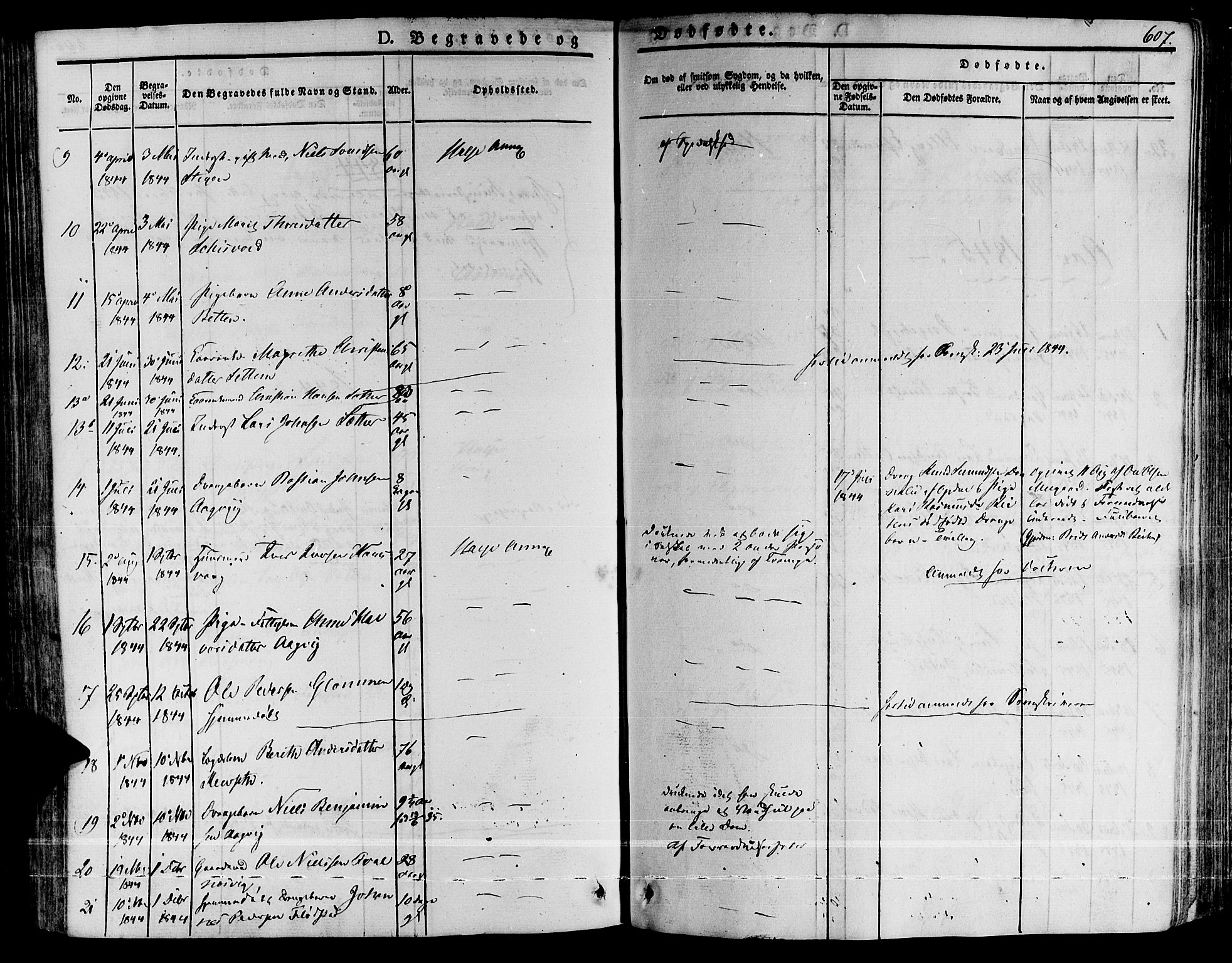 Ministerialprotokoller, klokkerbøker og fødselsregistre - Møre og Romsdal, SAT/A-1454/592/L1025: Parish register (official) no. 592A03 /2, 1831-1849, p. 607