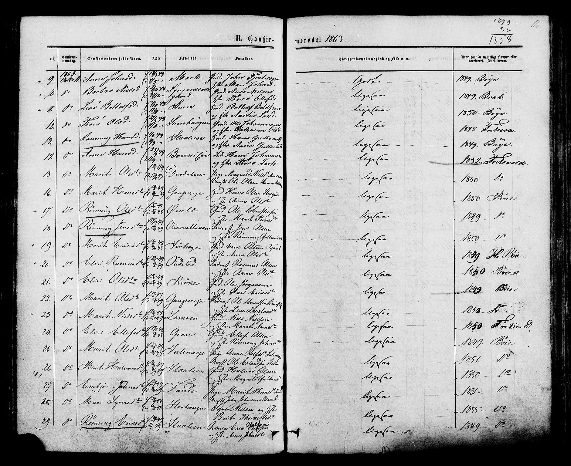 Lom prestekontor, AV/SAH-PREST-070/K/L0007: Parish register (official) no. 7, 1863-1884, p. 116