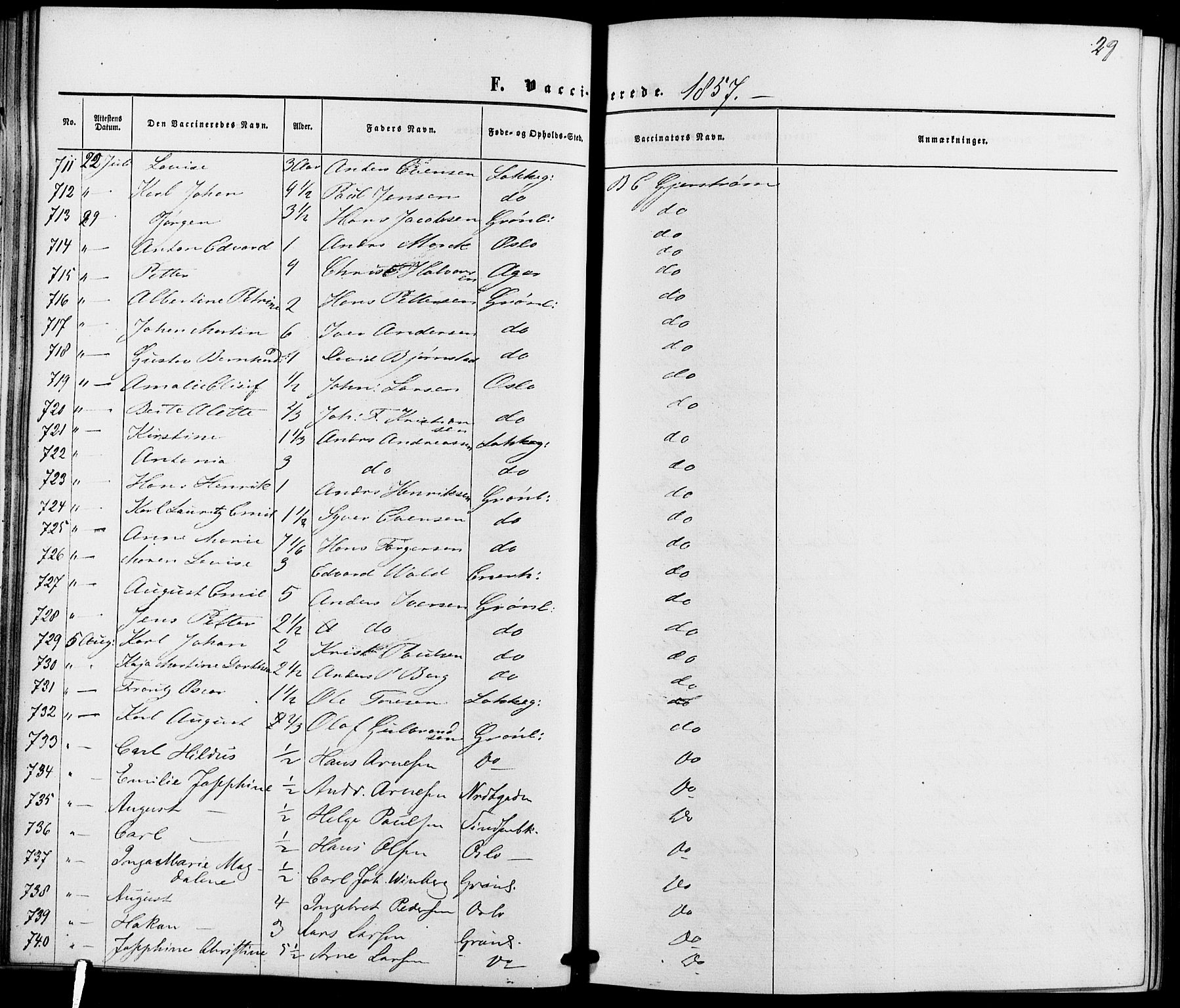 Vestre Aker prestekontor Kirkebøker, AV/SAO-A-10025/K/Ka/L0001: Vaccination register no. 1, 1857-1867, p. 29