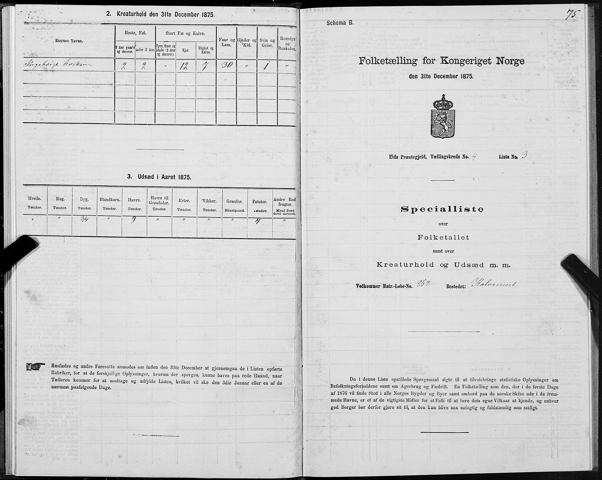 SAT, 1875 census for 1538P Eid, 1875, p. 2075