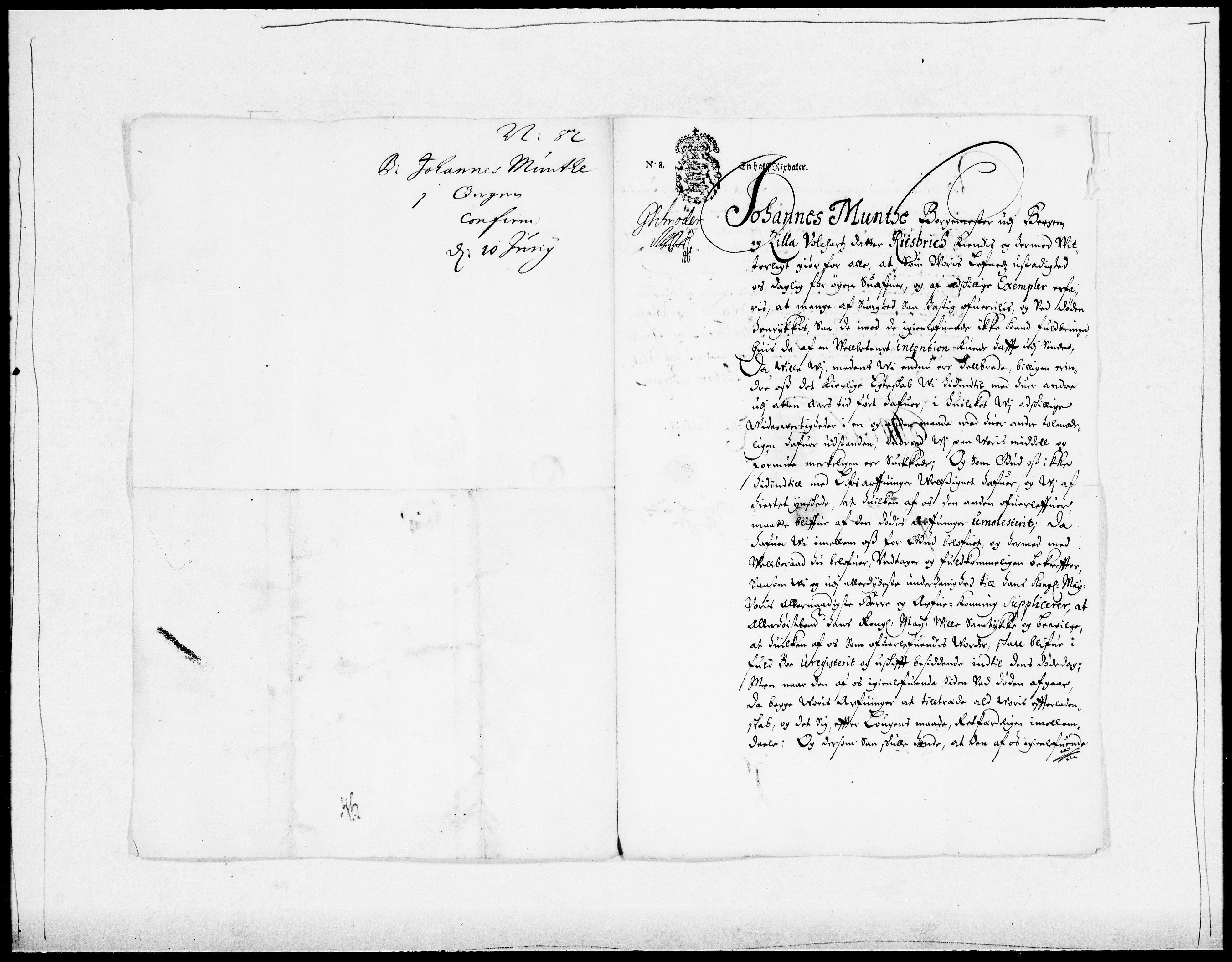 Danske Kanselli 1572-1799, AV/RA-EA-3023/F/Fc/Fcc/Fcca/L0035: Norske innlegg 1572-1799, 1682-1683, p. 48