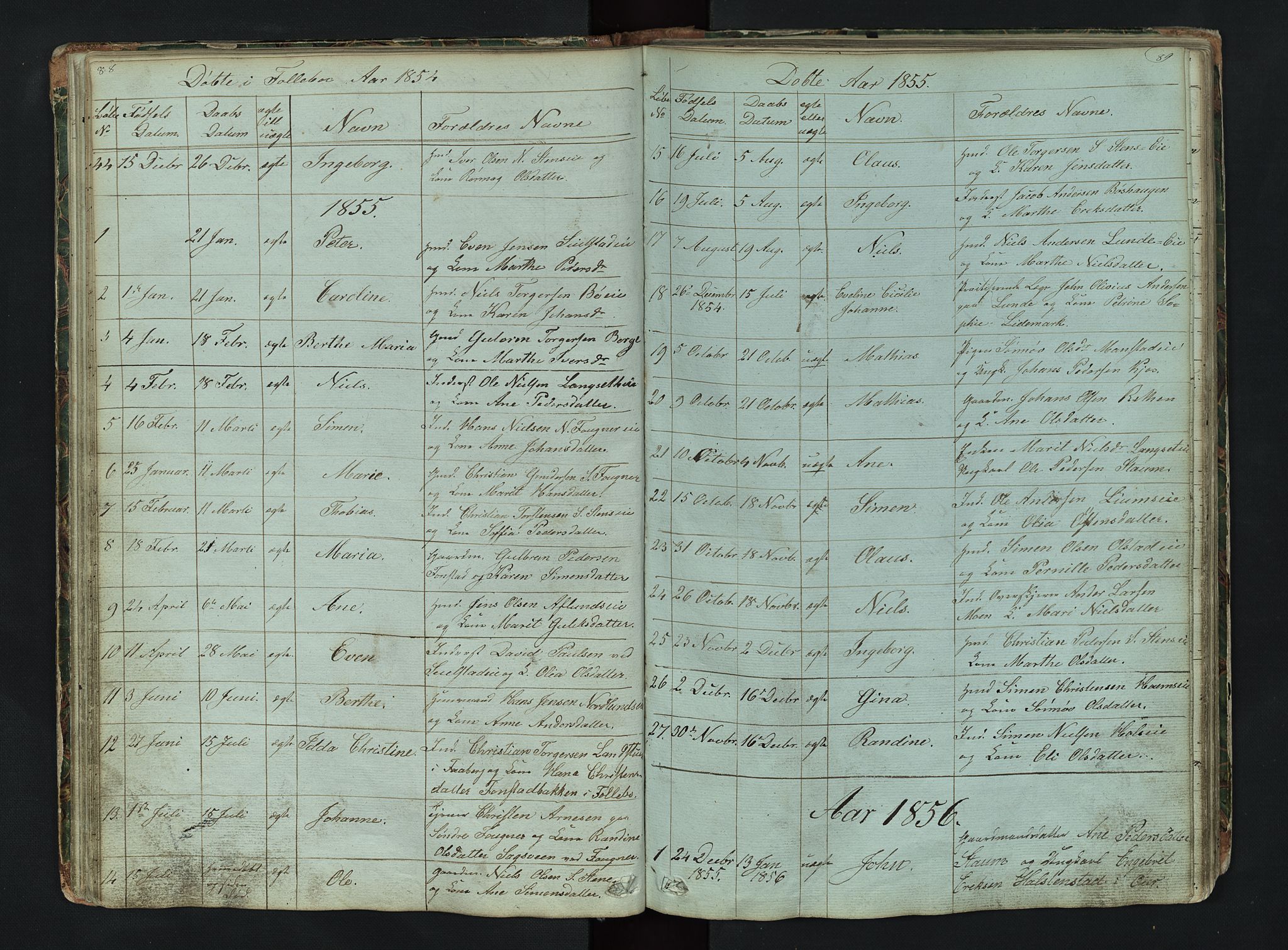 Gausdal prestekontor, AV/SAH-PREST-090/H/Ha/Hab/L0006: Parish register (copy) no. 6, 1846-1893, p. 88-89