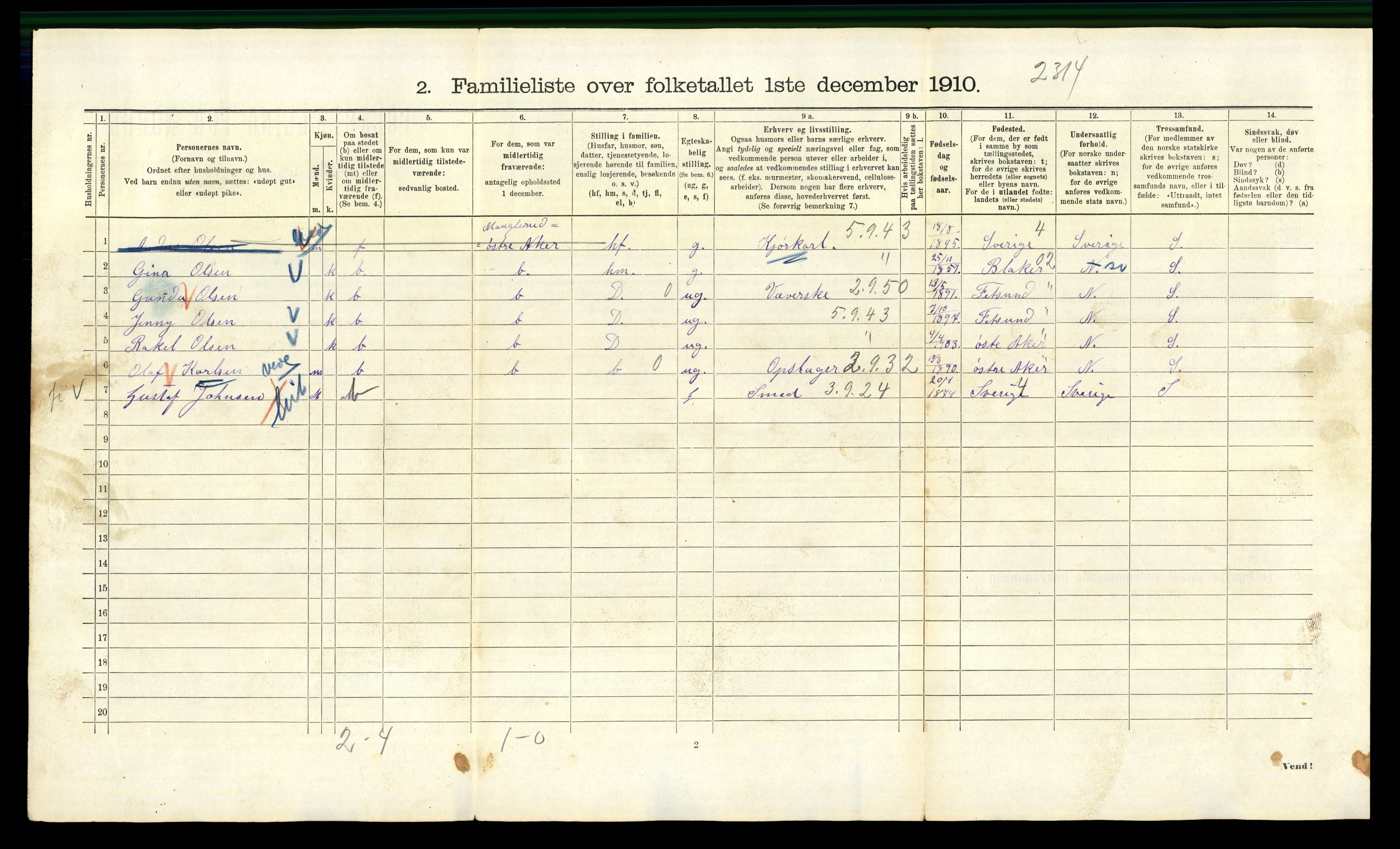 RA, 1910 census for Kristiania, 1910, p. 101470