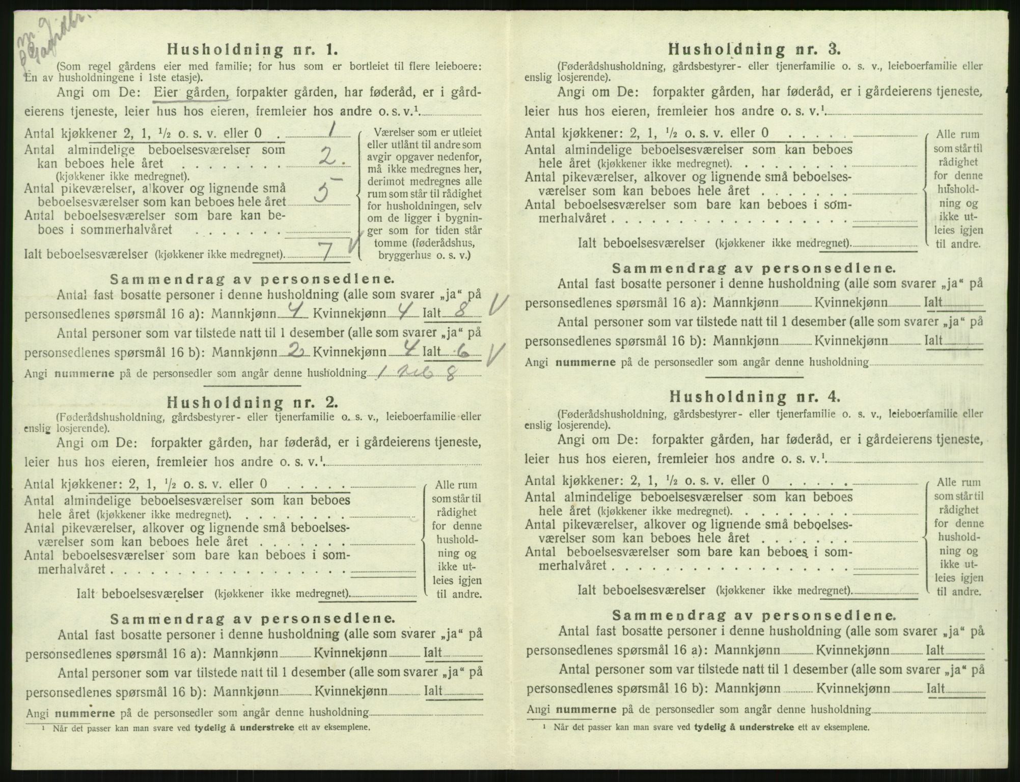 SAT, 1920 census for Øksendal, 1920, p. 182