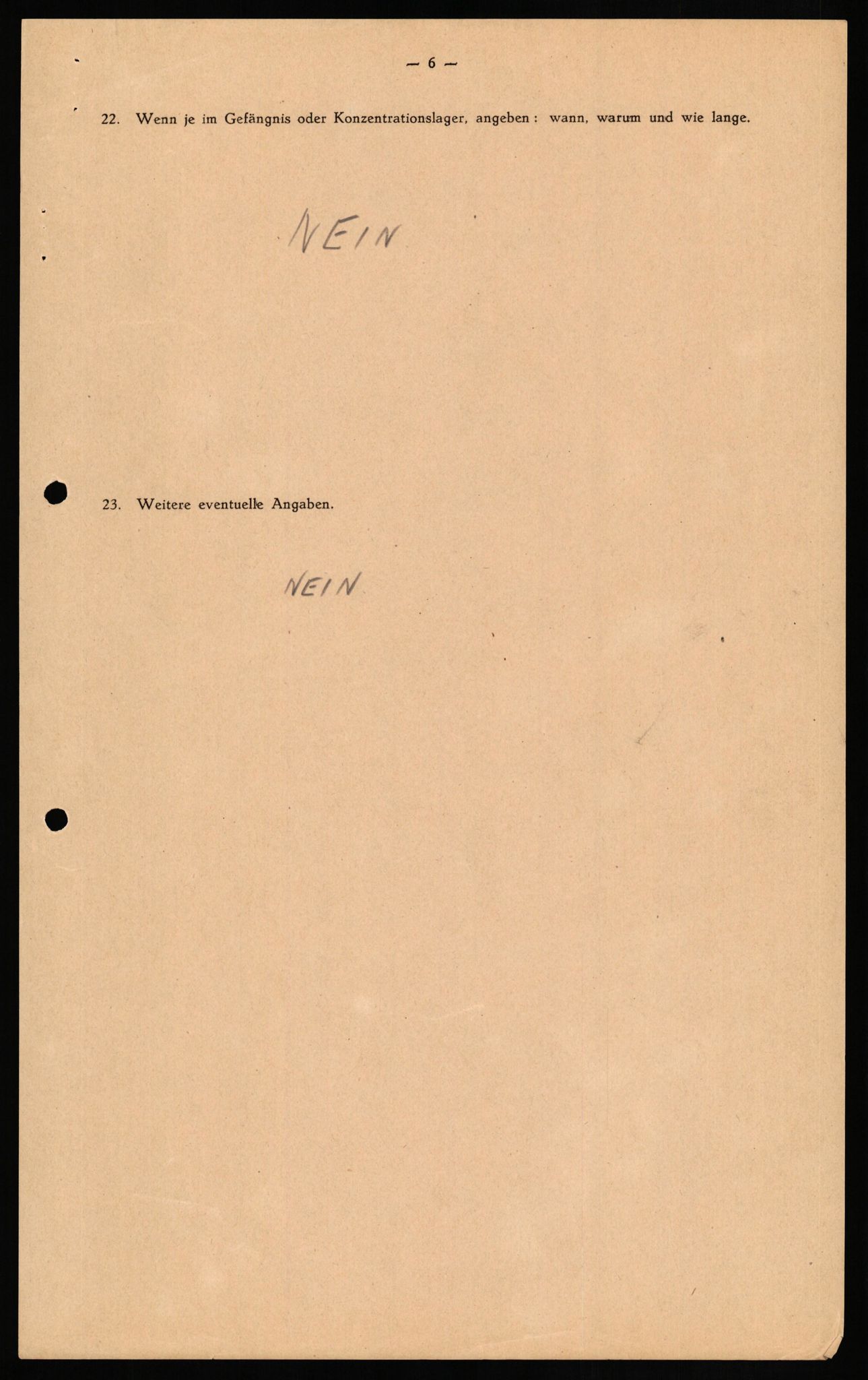 Forsvaret, Forsvarets overkommando II, AV/RA-RAFA-3915/D/Db/L0018: CI Questionaires. Tyske okkupasjonsstyrker i Norge. Tyskere., 1945-1946, p. 107