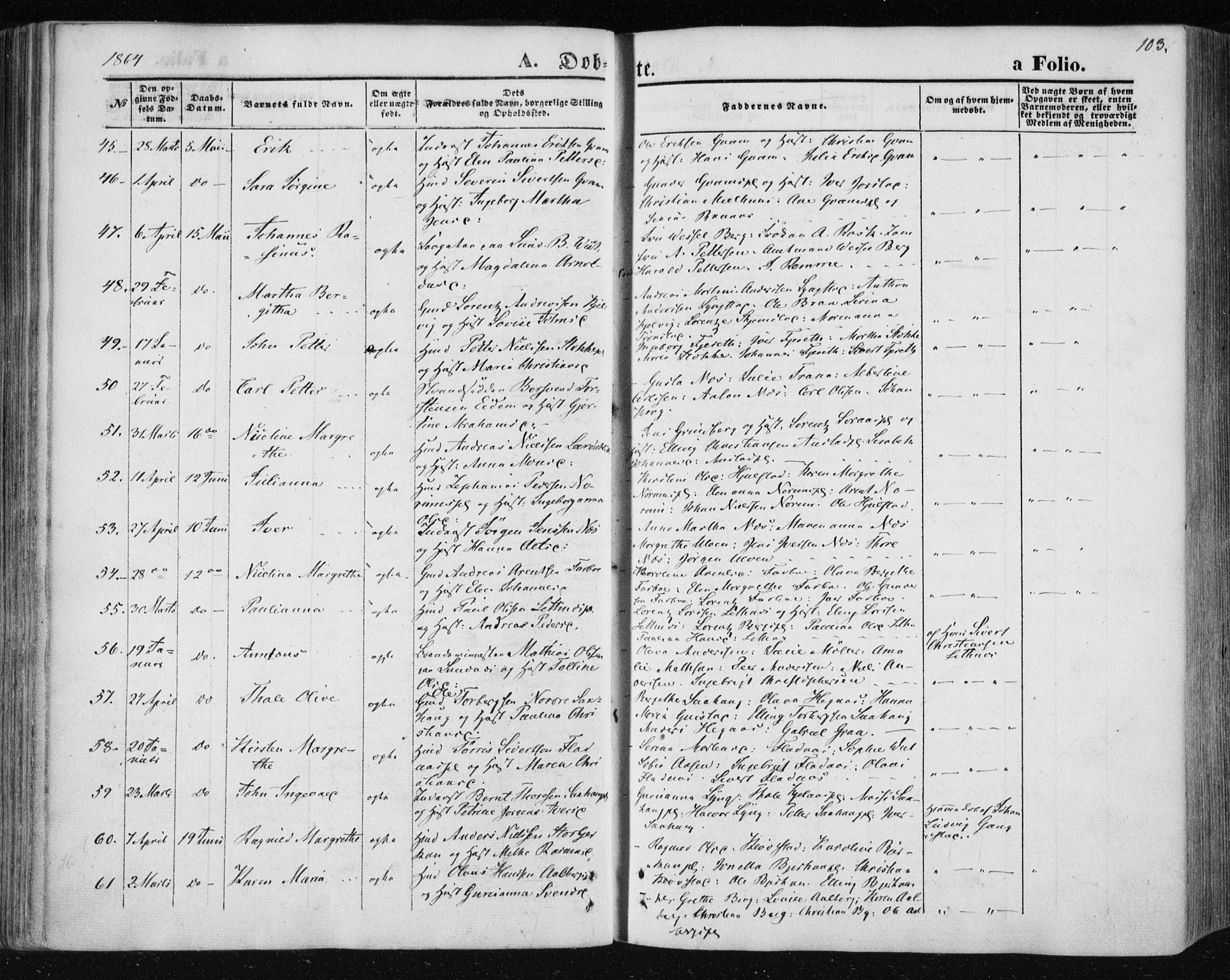 Ministerialprotokoller, klokkerbøker og fødselsregistre - Nord-Trøndelag, SAT/A-1458/730/L0283: Parish register (official) no. 730A08, 1855-1865, p. 103