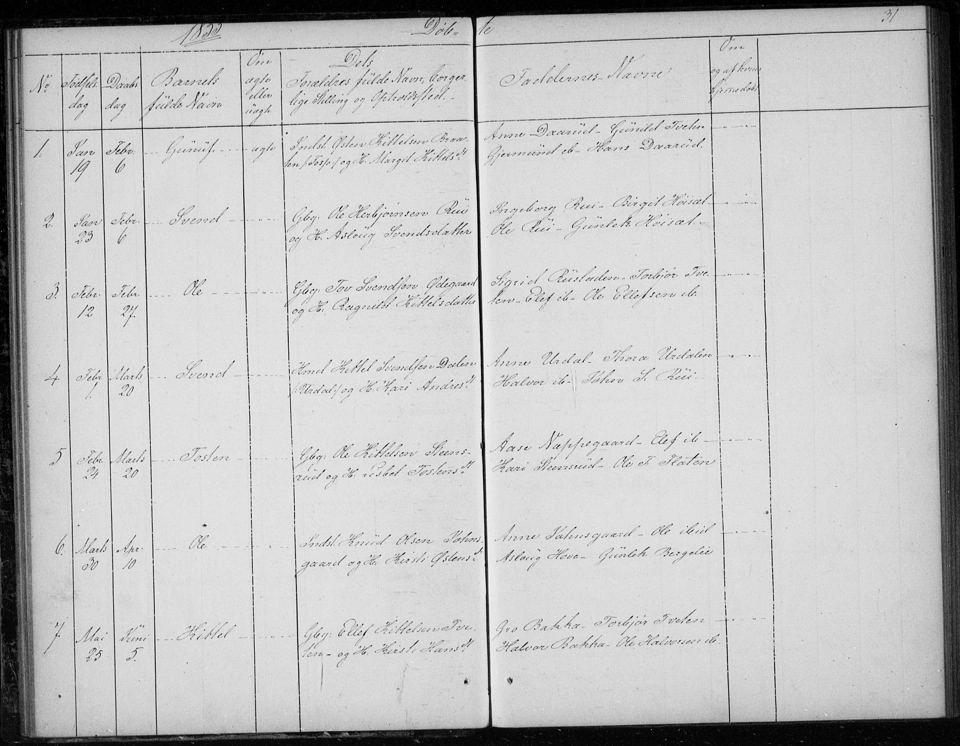 Gransherad kirkebøker, SAKO/A-267/F/Fb/L0003: Parish register (official) no. II 3, 1844-1859, p. 31