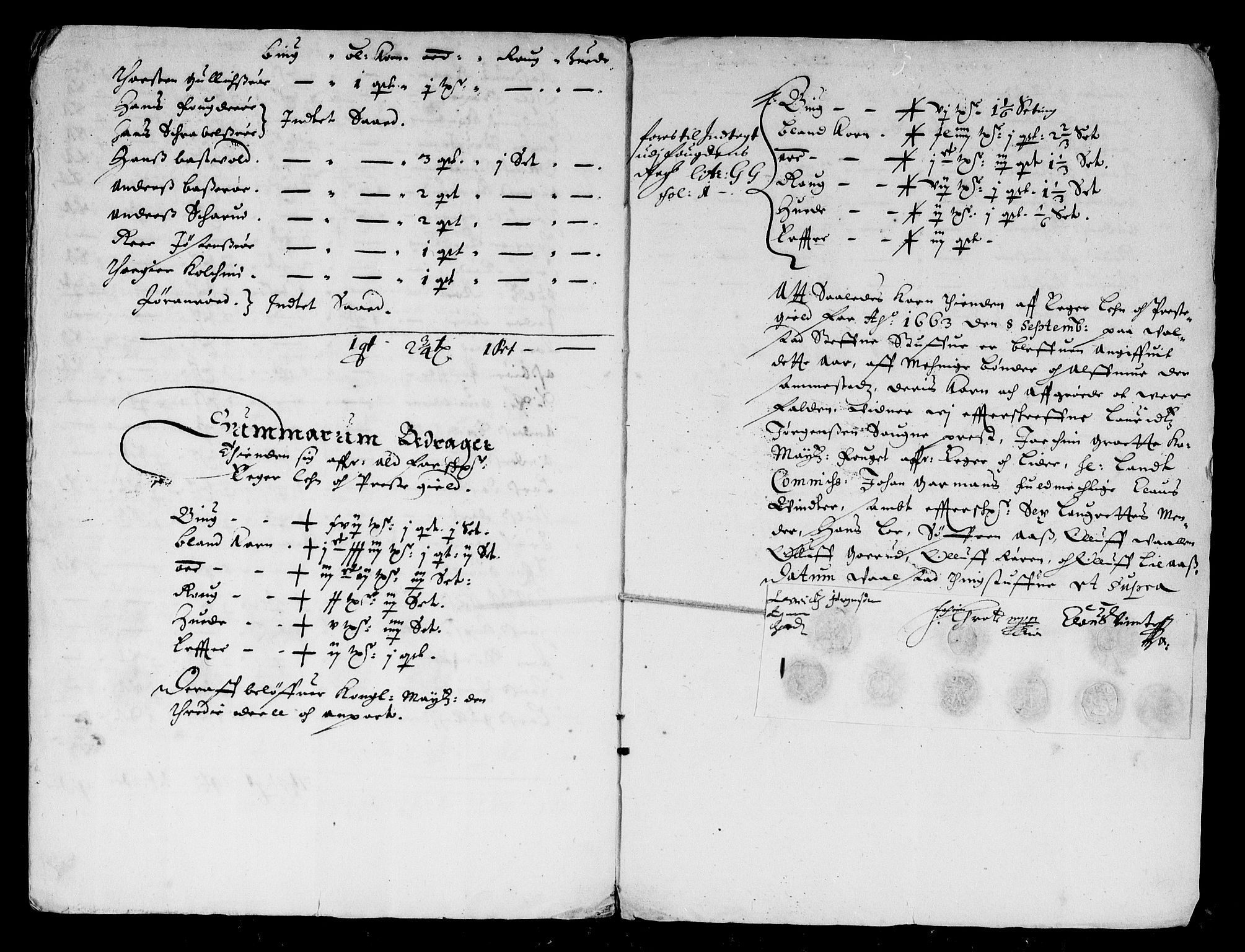 Rentekammeret inntil 1814, Reviderte regnskaper, Stiftamtstueregnskaper, Landkommissariatet på Akershus og Akershus stiftamt, RA/EA-5869/R/Ra/L0015: Landkommissariatet på Akershus, 1663