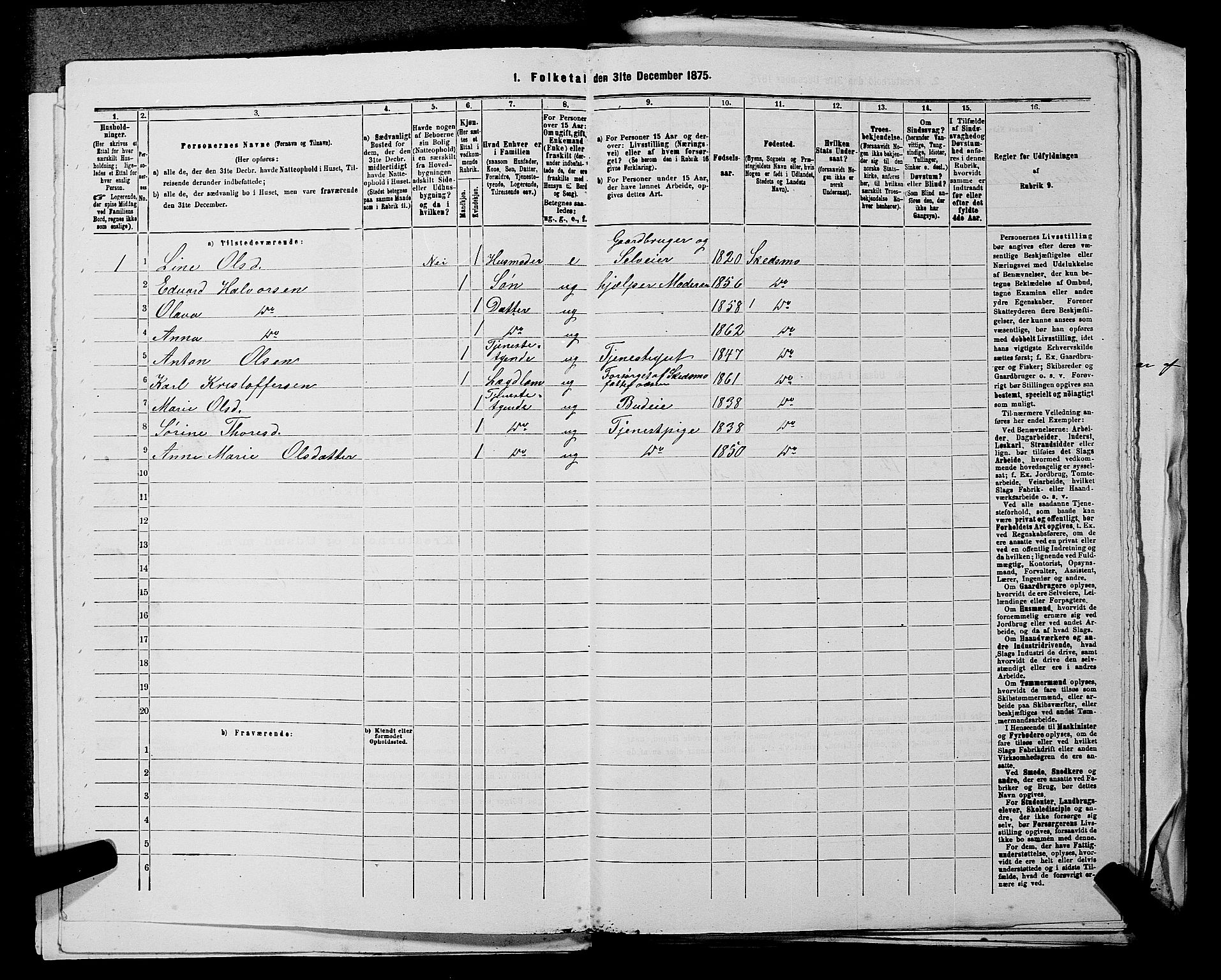 RA, 1875 census for 0231P Skedsmo, 1875, p. 123