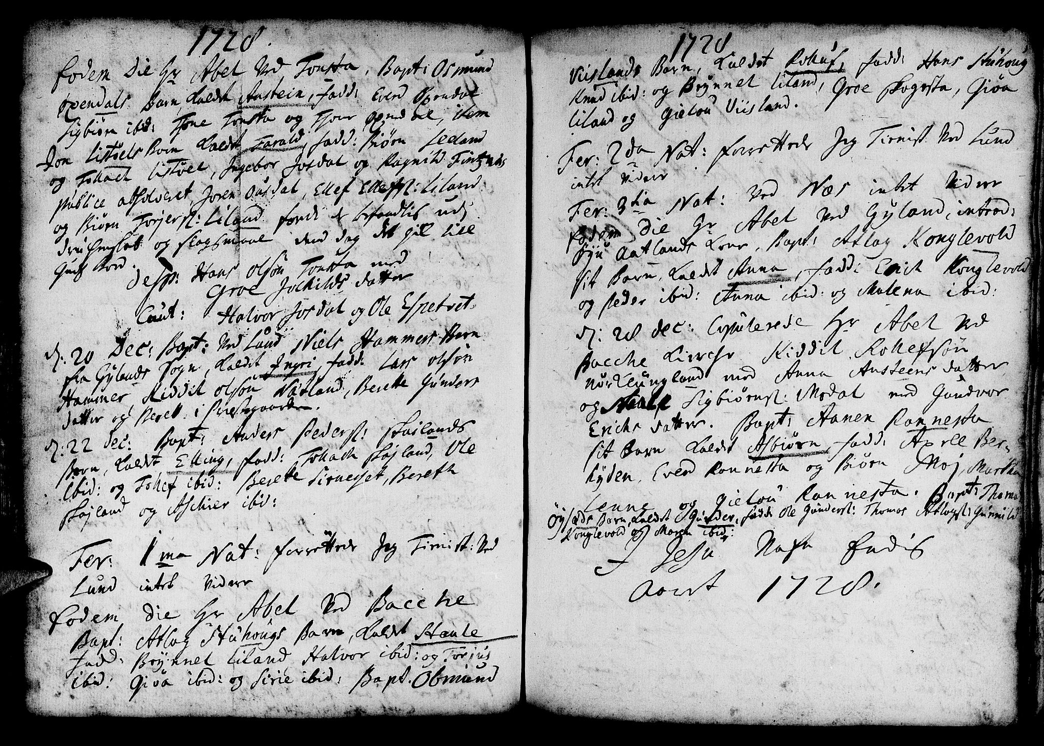 Lund sokneprestkontor, SAST/A-101809/S06/L0001: Parish register (official) no. A 1, 1724-1737