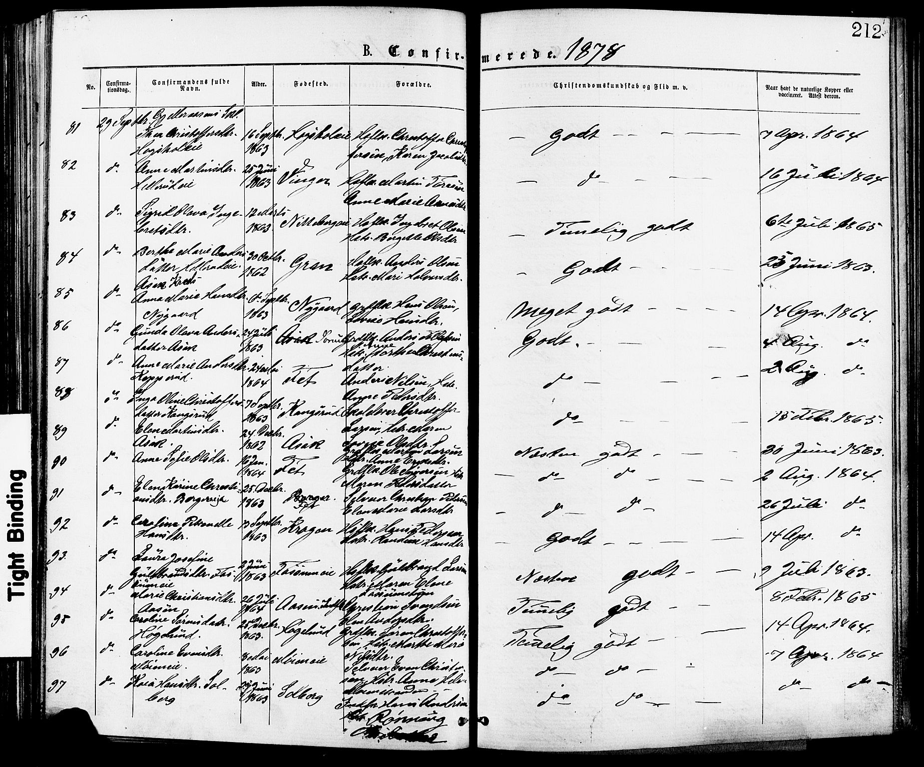 Skedsmo prestekontor Kirkebøker, AV/SAO-A-10033a/F/Fa/L0012: Parish register (official) no. I 12, 1876-1883, p. 212