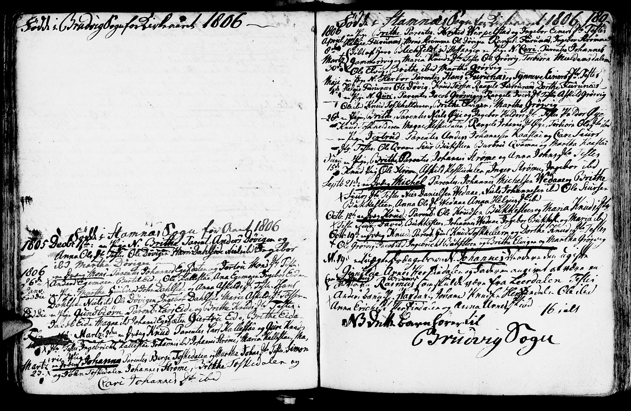 Haus sokneprestembete, AV/SAB-A-75601/H/Haa: Parish register (official) no. A 11, 1796-1816, p. 180