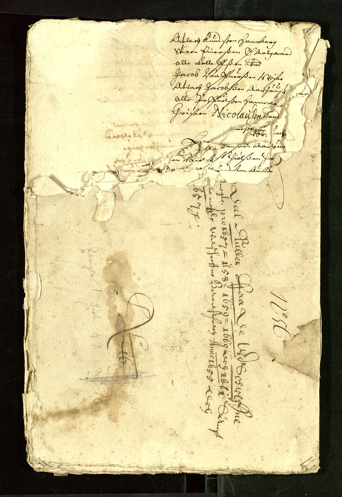 Stavanger len, AV/SAST-A-101870/Ob/L0025: Diverse, 1644-1661, p. 210