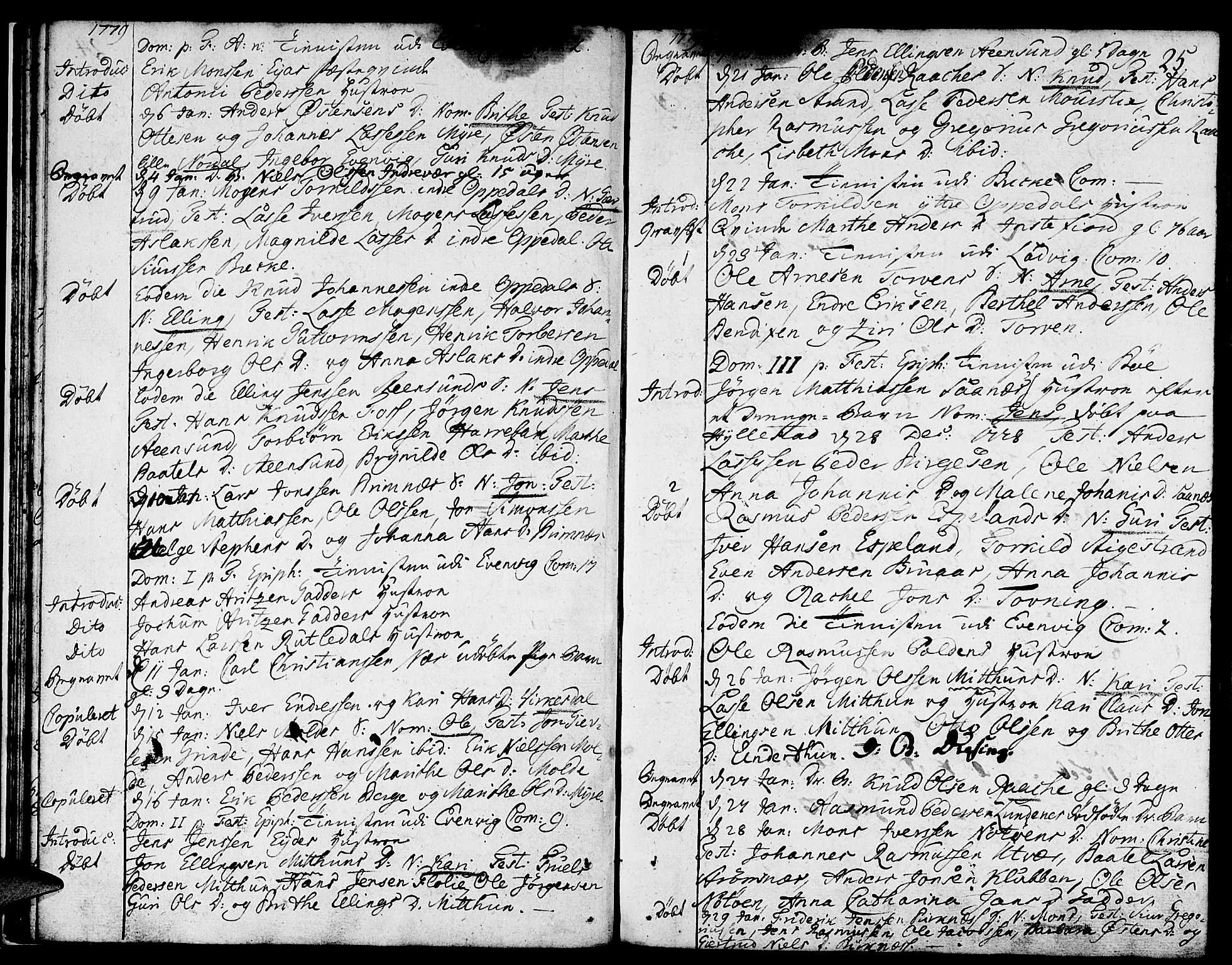 Gulen sokneprestembete, SAB/A-80201/H/Haa/Haaa/L0013: Parish register (official) no. A 13, 1776-1787, p. 25