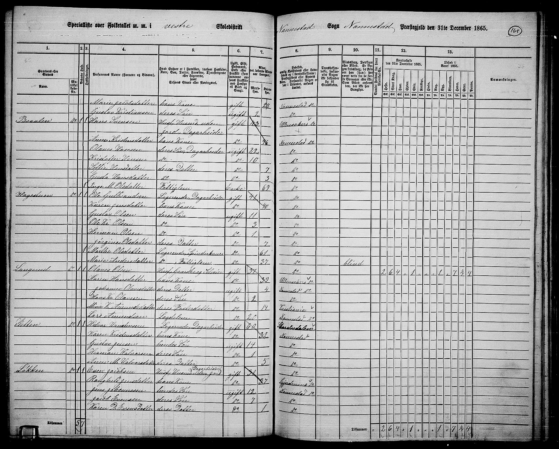 RA, 1865 census for Nannestad, 1865, p. 48