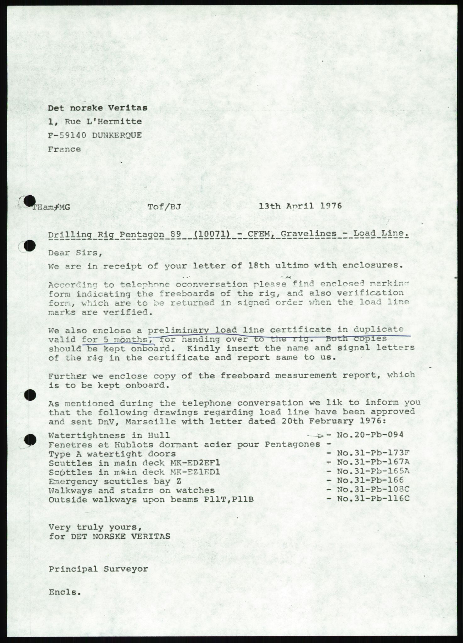 Justisdepartementet, Granskningskommisjonen ved Alexander Kielland-ulykken 27.3.1980, AV/RA-S-1165/D/L0013: H Sjøfartsdirektoratet og Skipskontrollen (H25-H43, H45, H47-H48, H50, H52)/I Det norske Veritas (I34, I41, I47), 1980-1981, p. 736