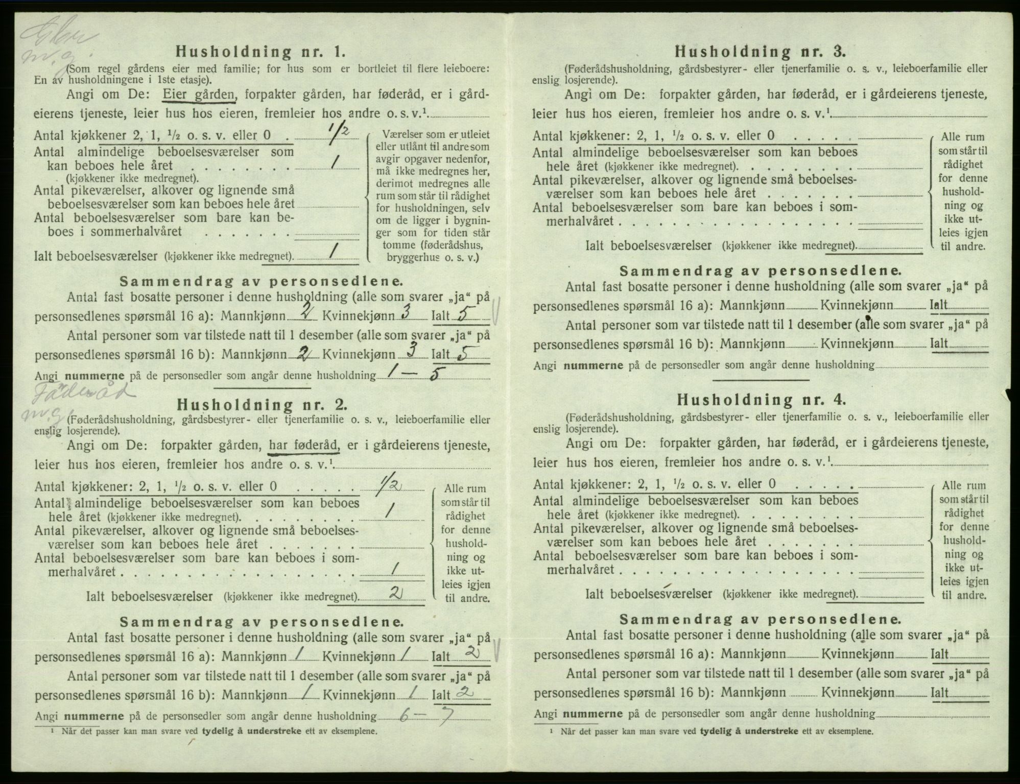 SAB, 1920 census for Vikebygd, 1920, p. 254