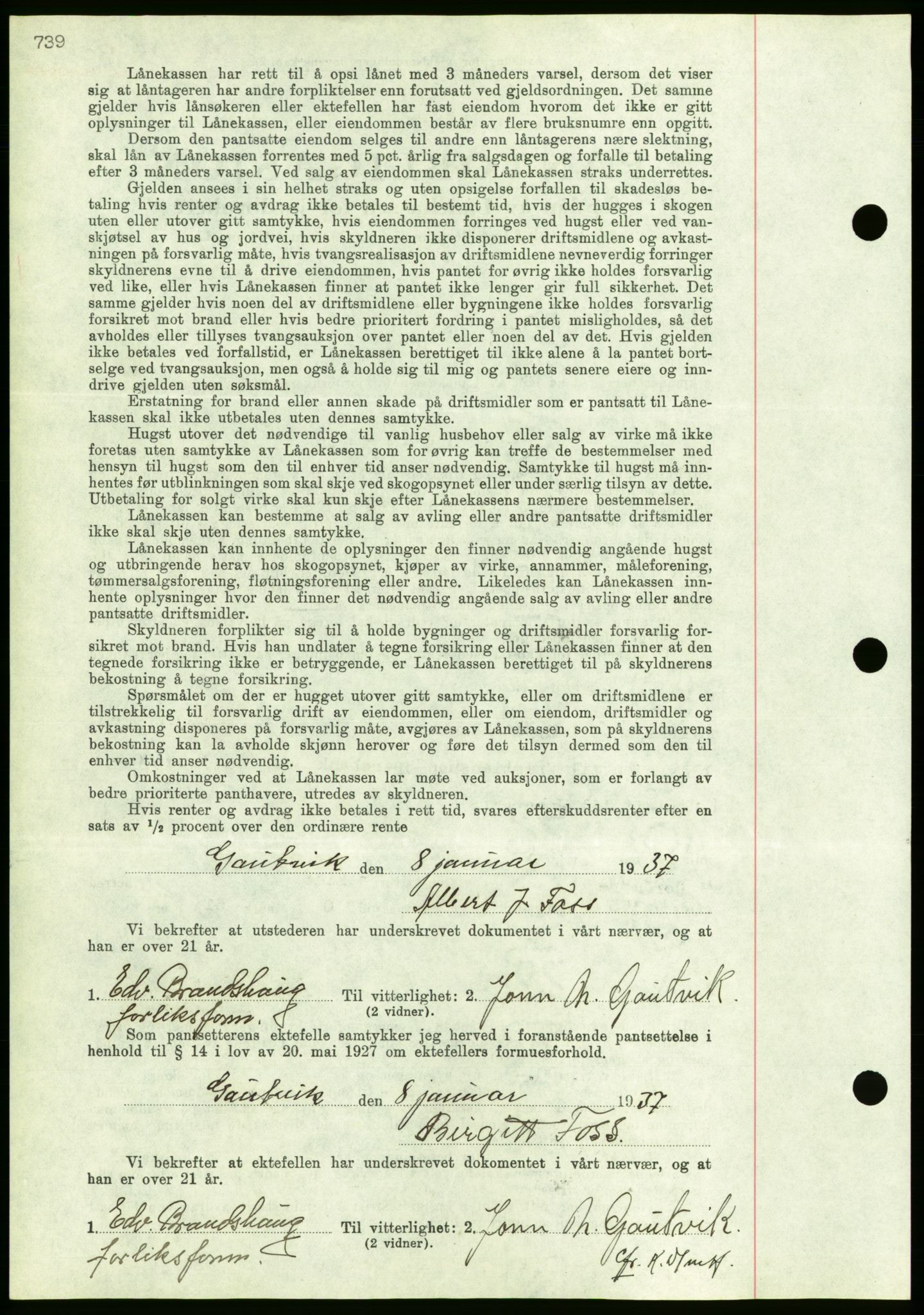 Nordmøre sorenskriveri, AV/SAT-A-4132/1/2/2Ca/L0090: Mortgage book no. B80, 1936-1937, Diary no: : 79/1937