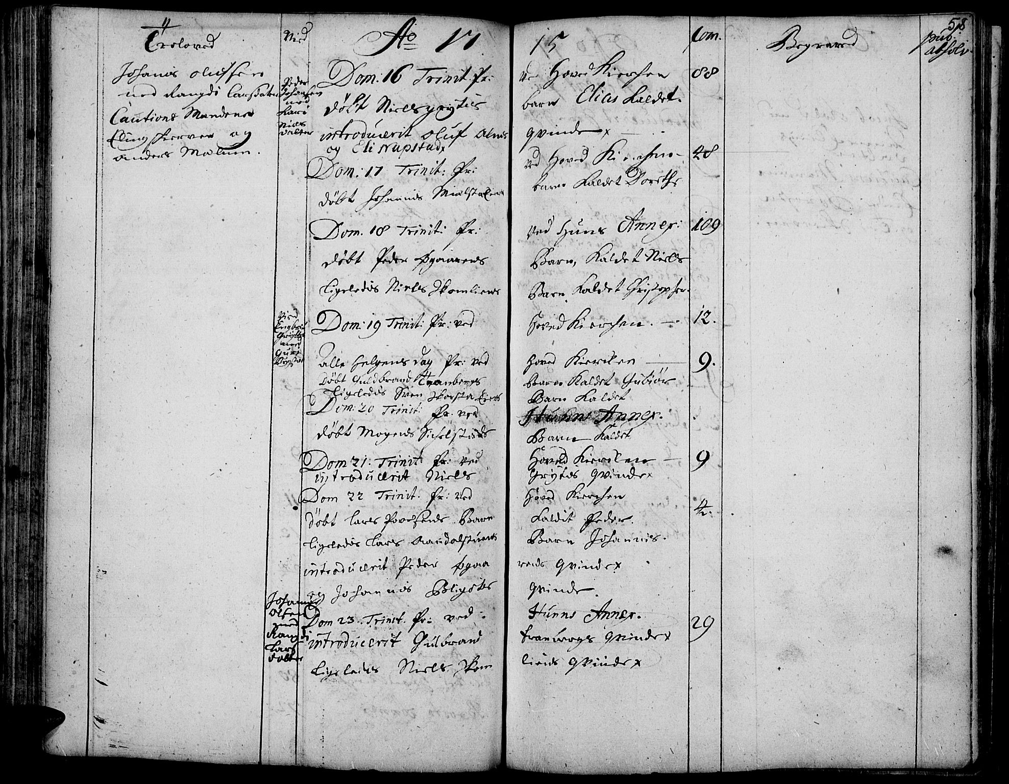 Vardal prestekontor, AV/SAH-PREST-100/H/Ha/Haa/L0001: Parish register (official) no. 1, 1706-1748, p. 58