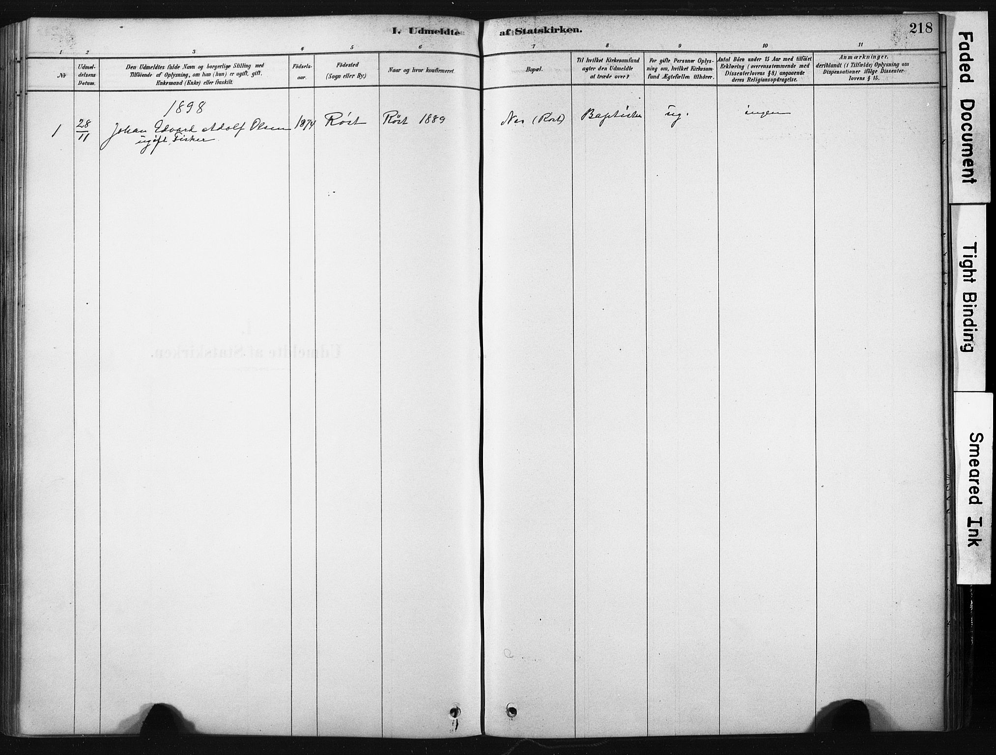 Ministerialprotokoller, klokkerbøker og fødselsregistre - Nordland, AV/SAT-A-1459/808/L0128: Parish register (official) no. 808A01, 1880-1902, p. 218