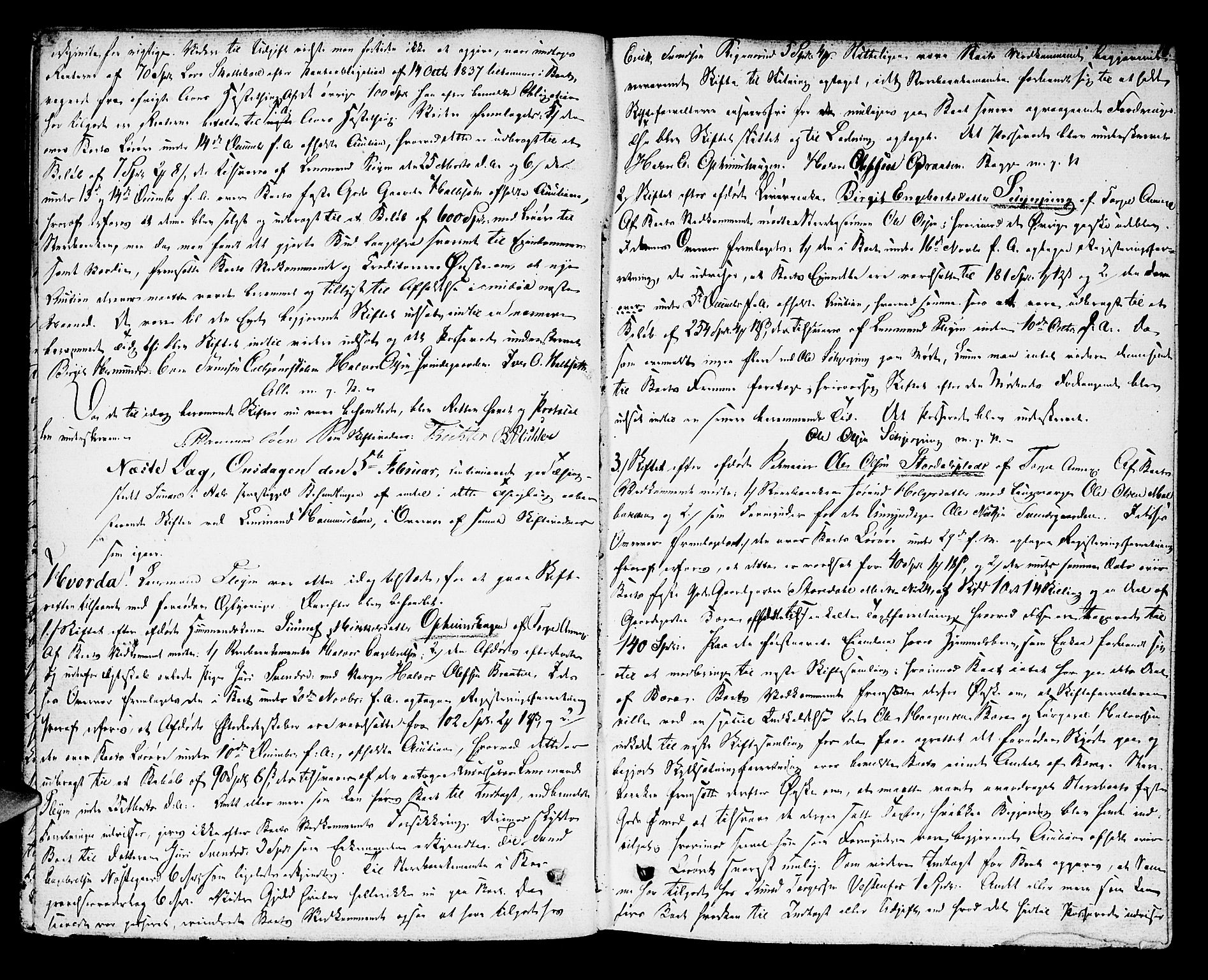 Hallingdal sorenskriveri, AV/SAKO-A-121/H/Hb/Hba/L0004: Skifteprotokoll, 1839-1844, p. 10b-11a
