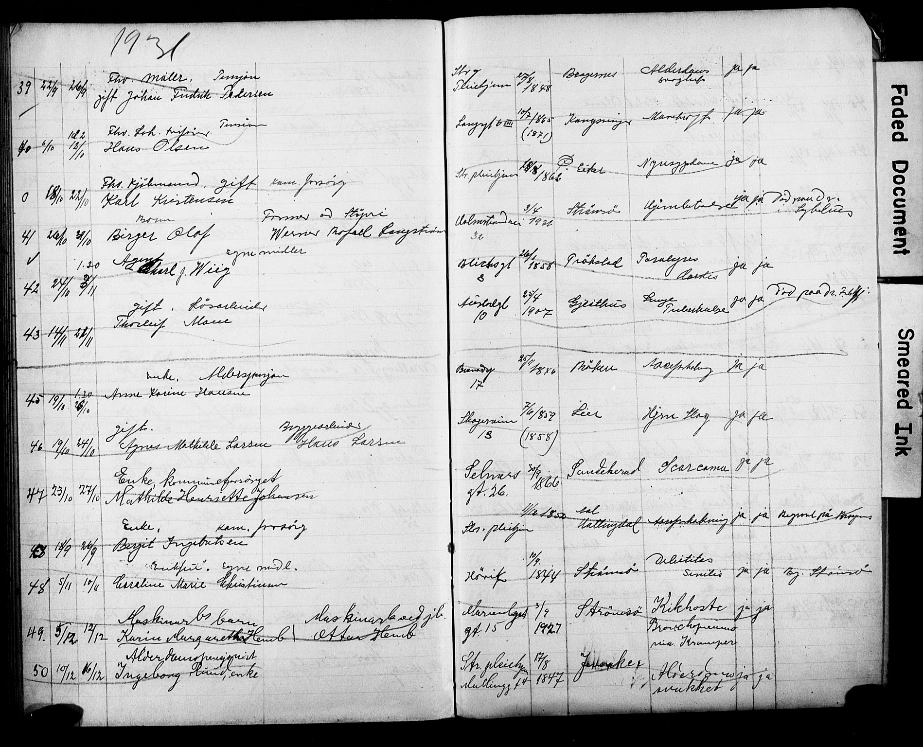 Strømsø kirkebøker, AV/SAKO-A-246/Y/Ya/L0008: Parish register draft no. I 8, 1916-1931