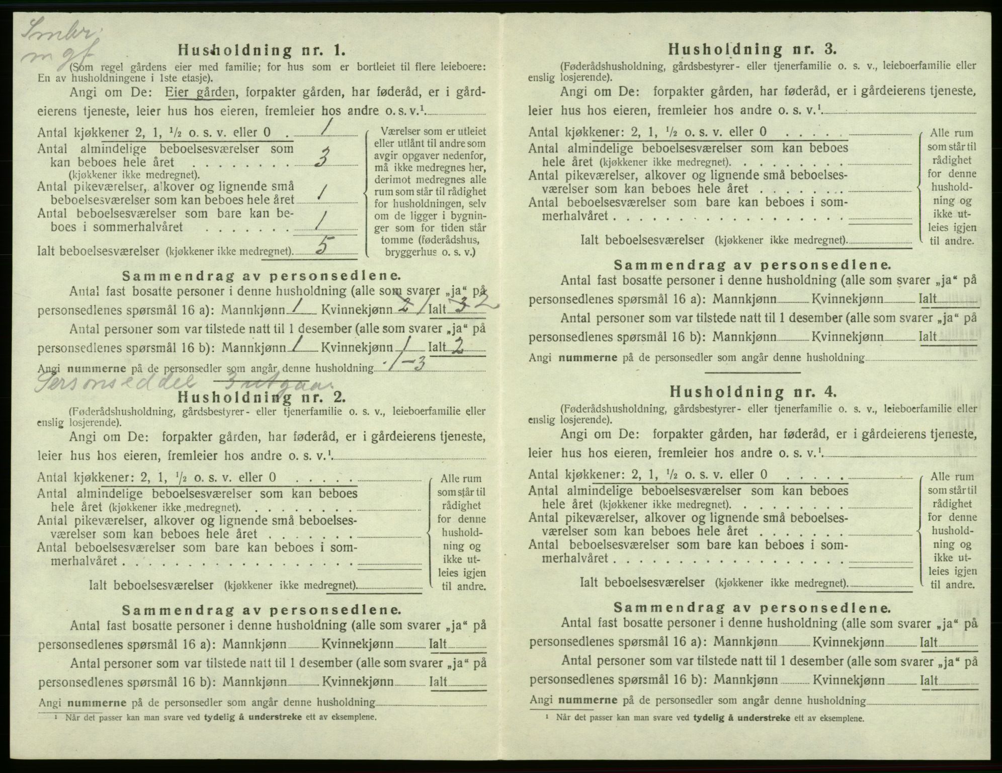 SAB, 1920 census for Valestrand, 1920, p. 90