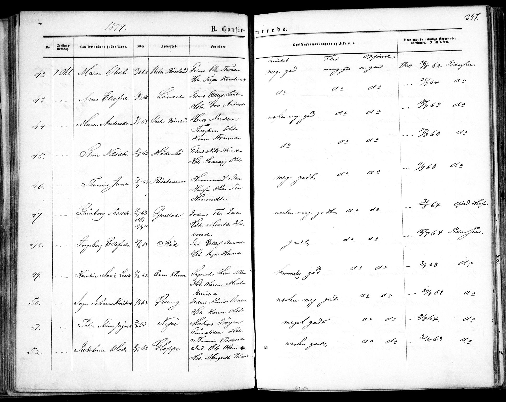 Søndeled sokneprestkontor, AV/SAK-1111-0038/F/Fa/L0003: Parish register (official) no. A 3, 1861-1879, p. 357