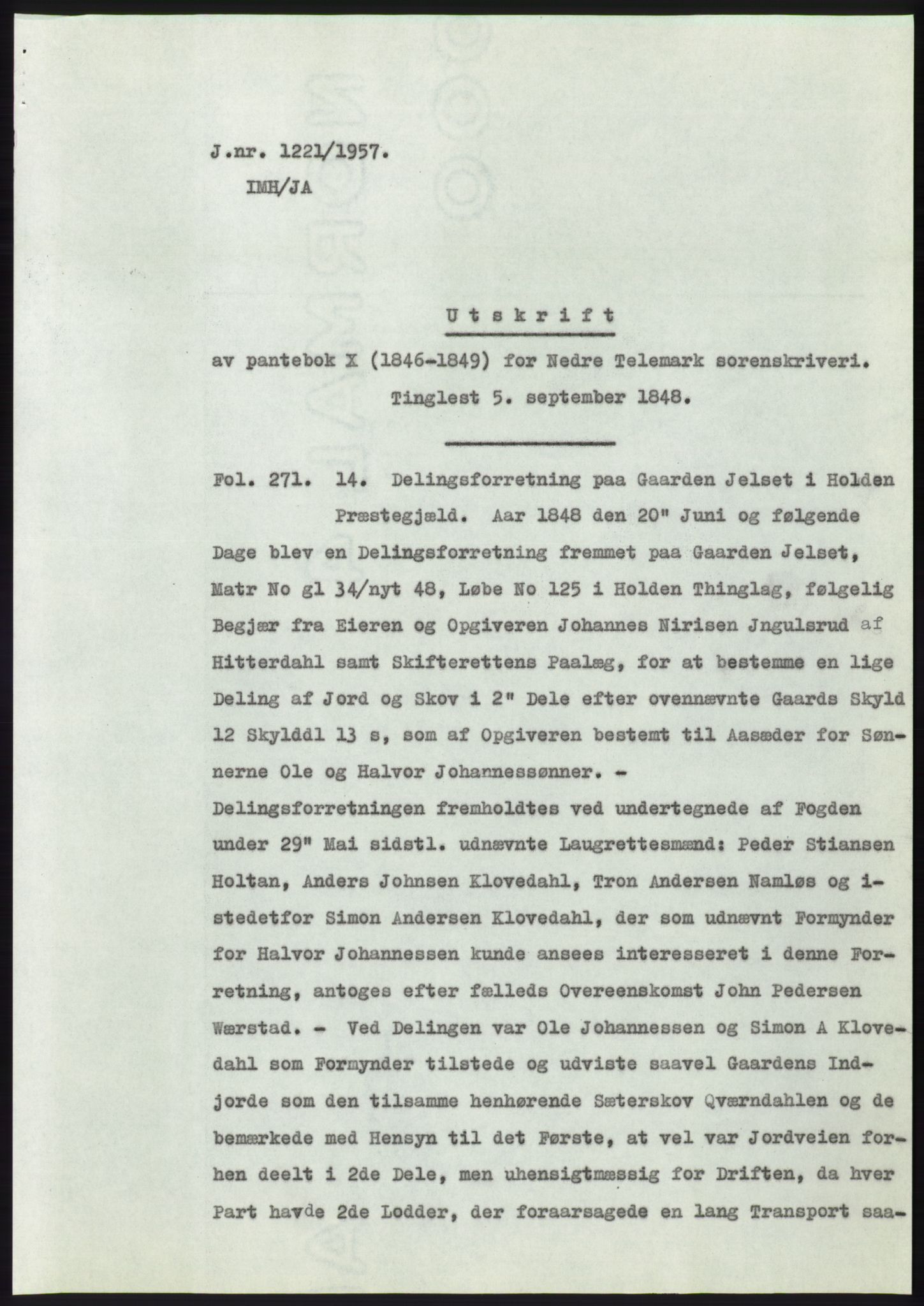 Statsarkivet i Kongsberg, SAKO/A-0001, 1957, p. 412