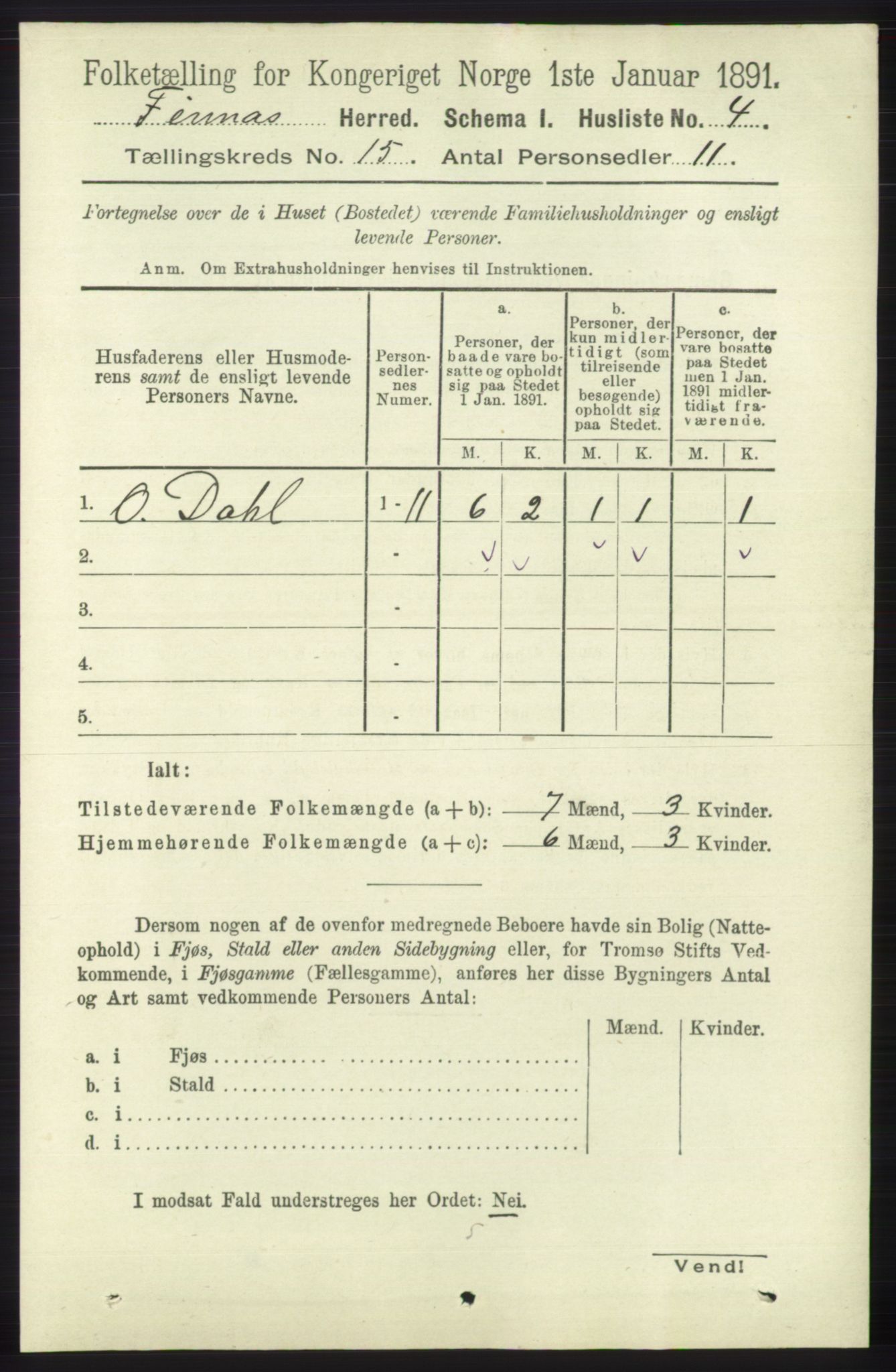 RA, 1891 census for 1218 Finnås, 1891, p. 5938