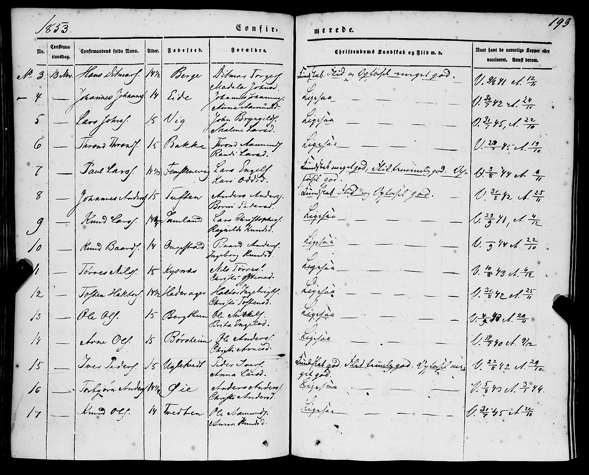 Strandebarm sokneprestembete, AV/SAB-A-78401/H/Haa: Parish register (official) no. A 7, 1844-1872, p. 193