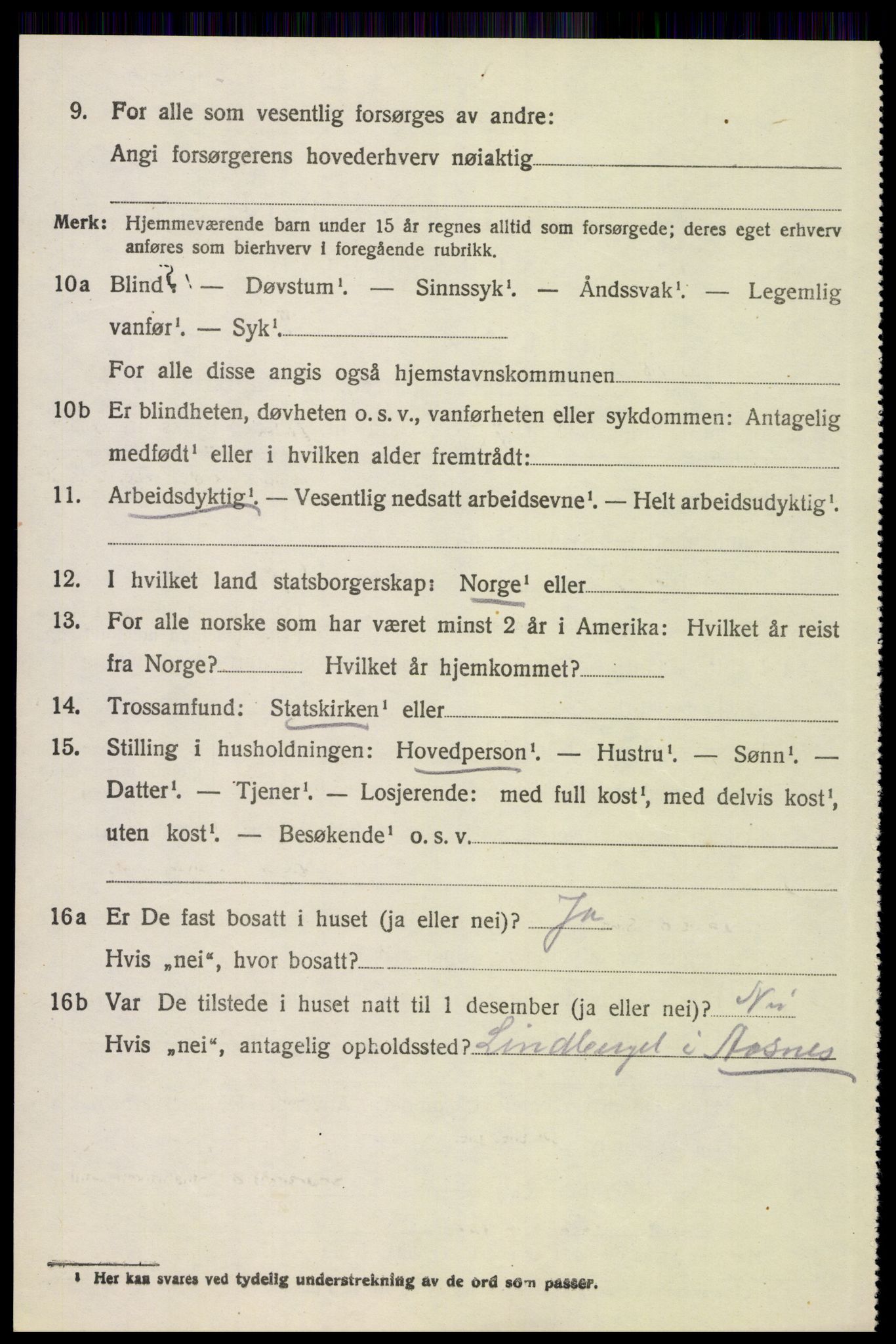 SAH, 1920 census for Åsnes, 1920, p. 14027