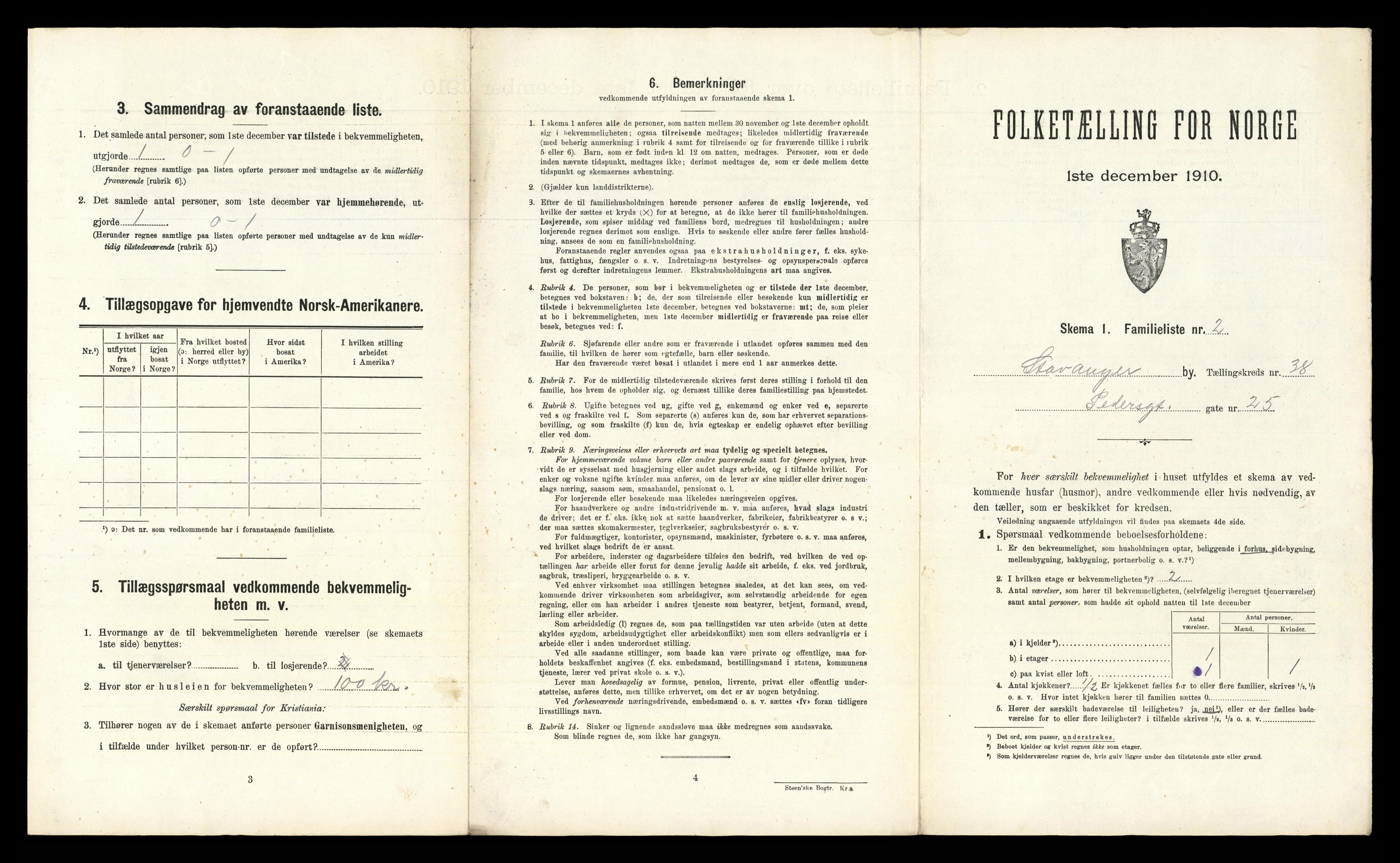 RA, 1910 census for Stavanger, 1910, p. 24894