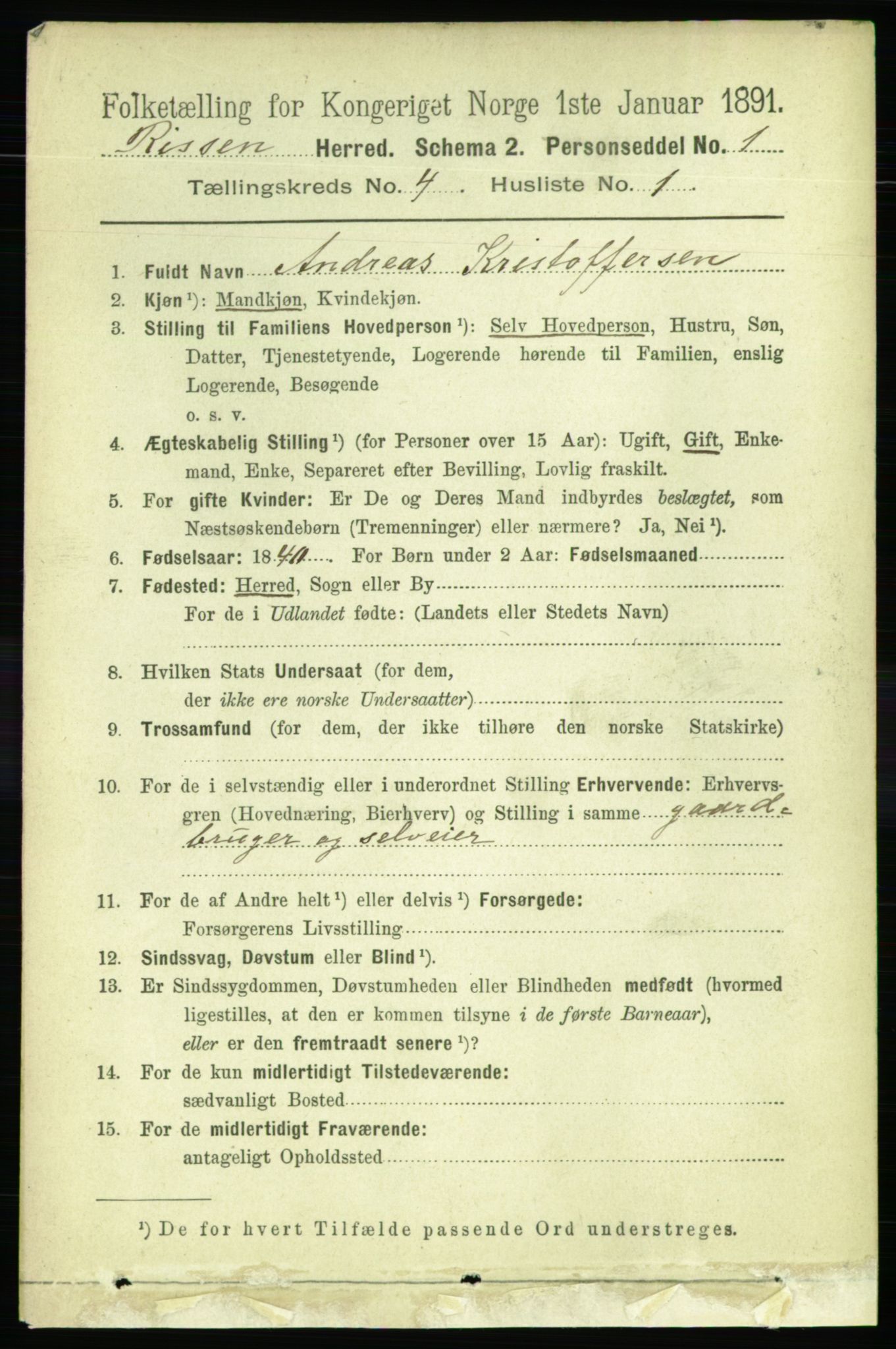 RA, 1891 census for 1624 Rissa, 1891, p. 2132