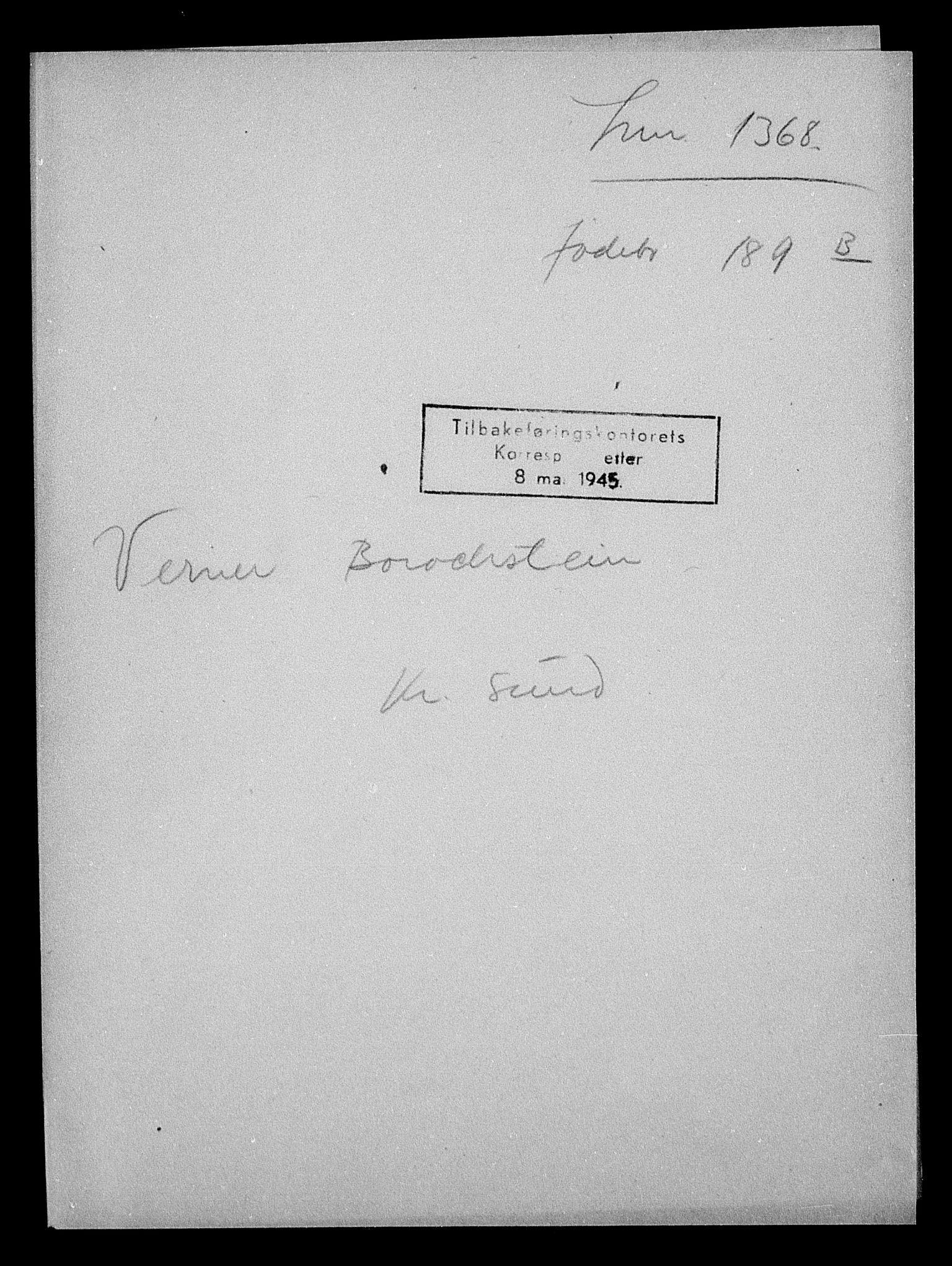 Justisdepartementet, Tilbakeføringskontoret for inndratte formuer, AV/RA-S-1564/H/Hc/Hcb/L0910: --, 1945-1947, p. 445