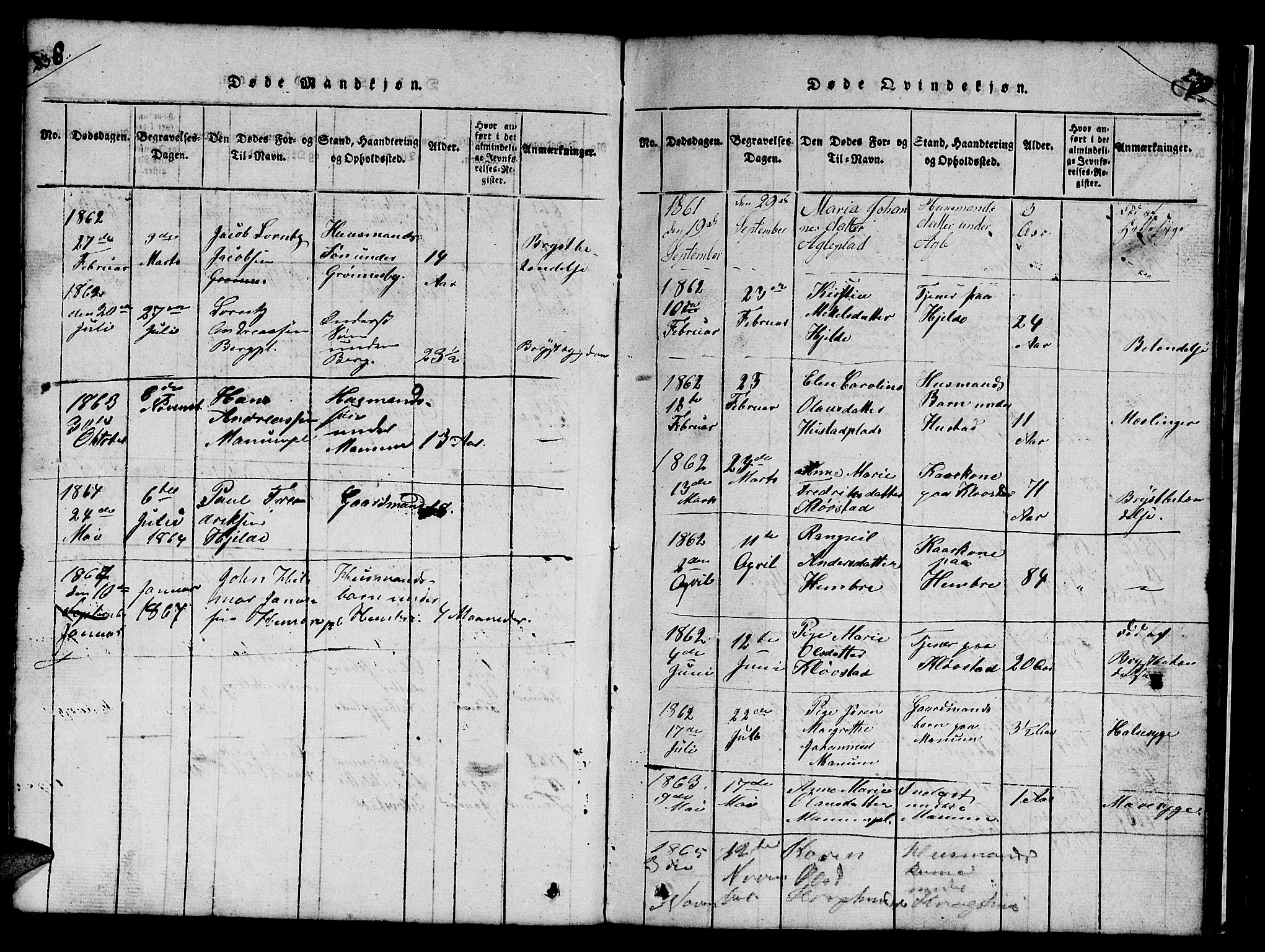 Ministerialprotokoller, klokkerbøker og fødselsregistre - Nord-Trøndelag, SAT/A-1458/732/L0317: Parish register (copy) no. 732C01, 1816-1881, p. 238-239