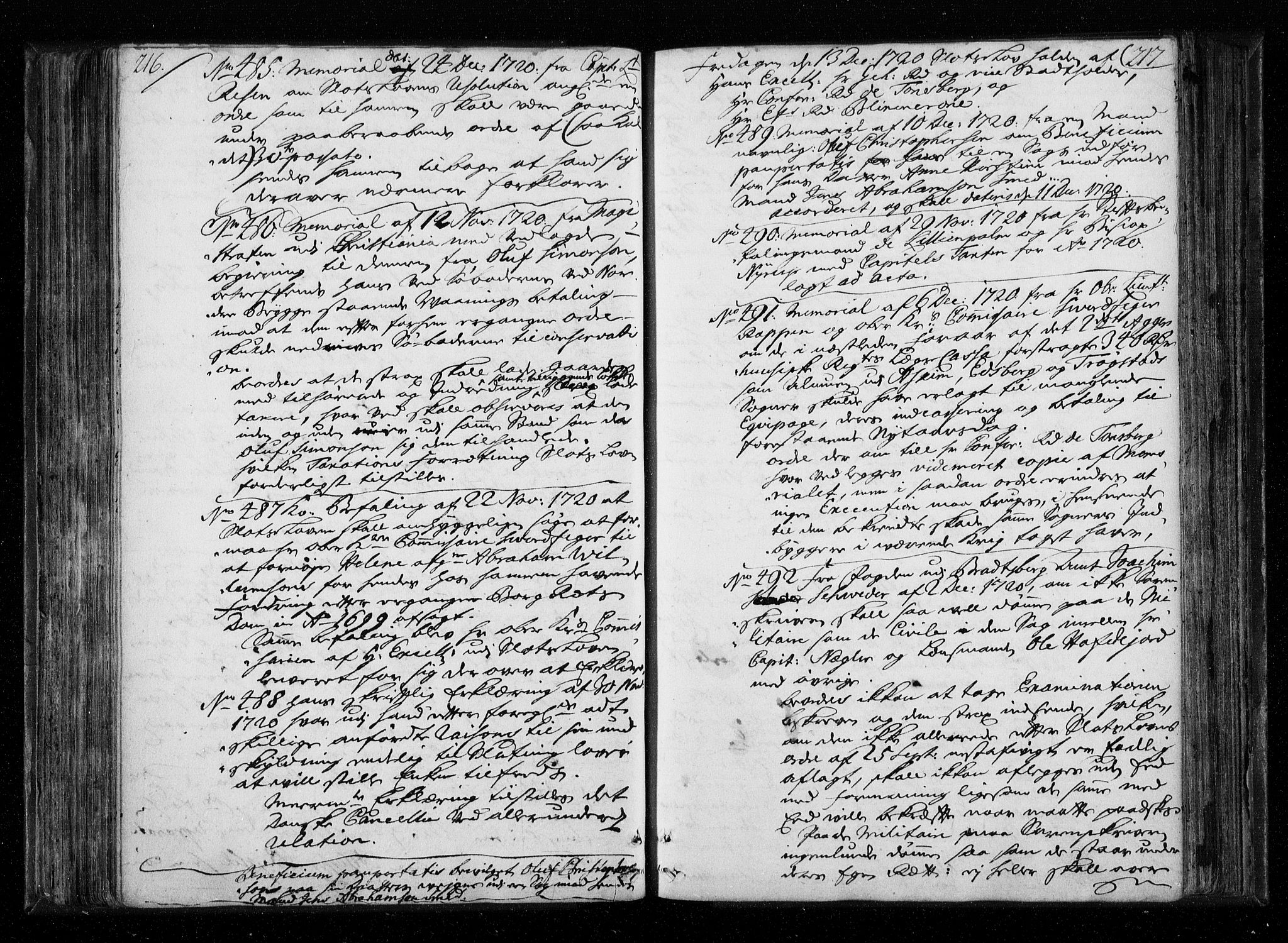 Stattholderembetet 1572-1771, AV/RA-EA-2870/Aa/L0010: Voteringsprotokoll (konseptprotokoll), 1719-1722, p. 216-217