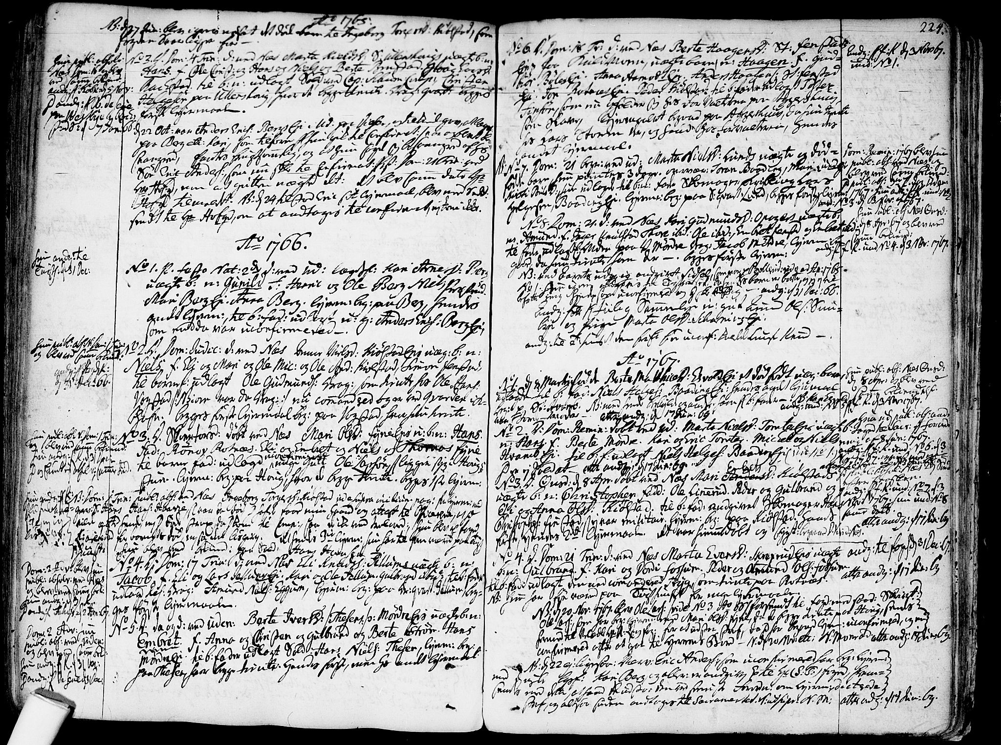 Nes prestekontor Kirkebøker, SAO/A-10410/F/Fa/L0003: Parish register (official) no. I 3, 1734-1781, p. 224