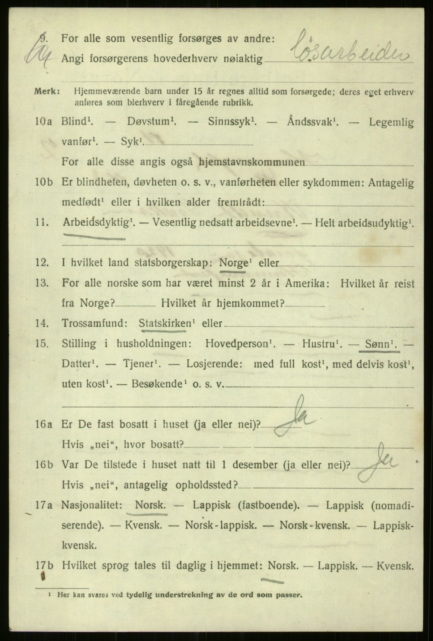 SATØ, 1920 census for Hammerfest, 1920, p. 7404