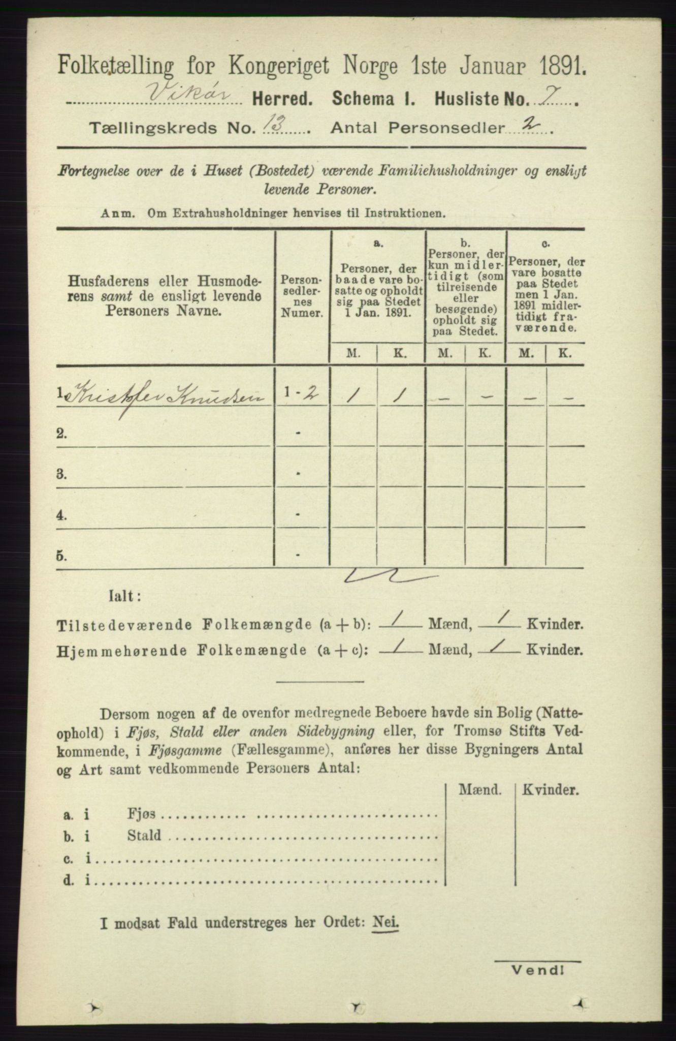 RA, 1891 census for 1238 Vikør, 1891, p. 3568