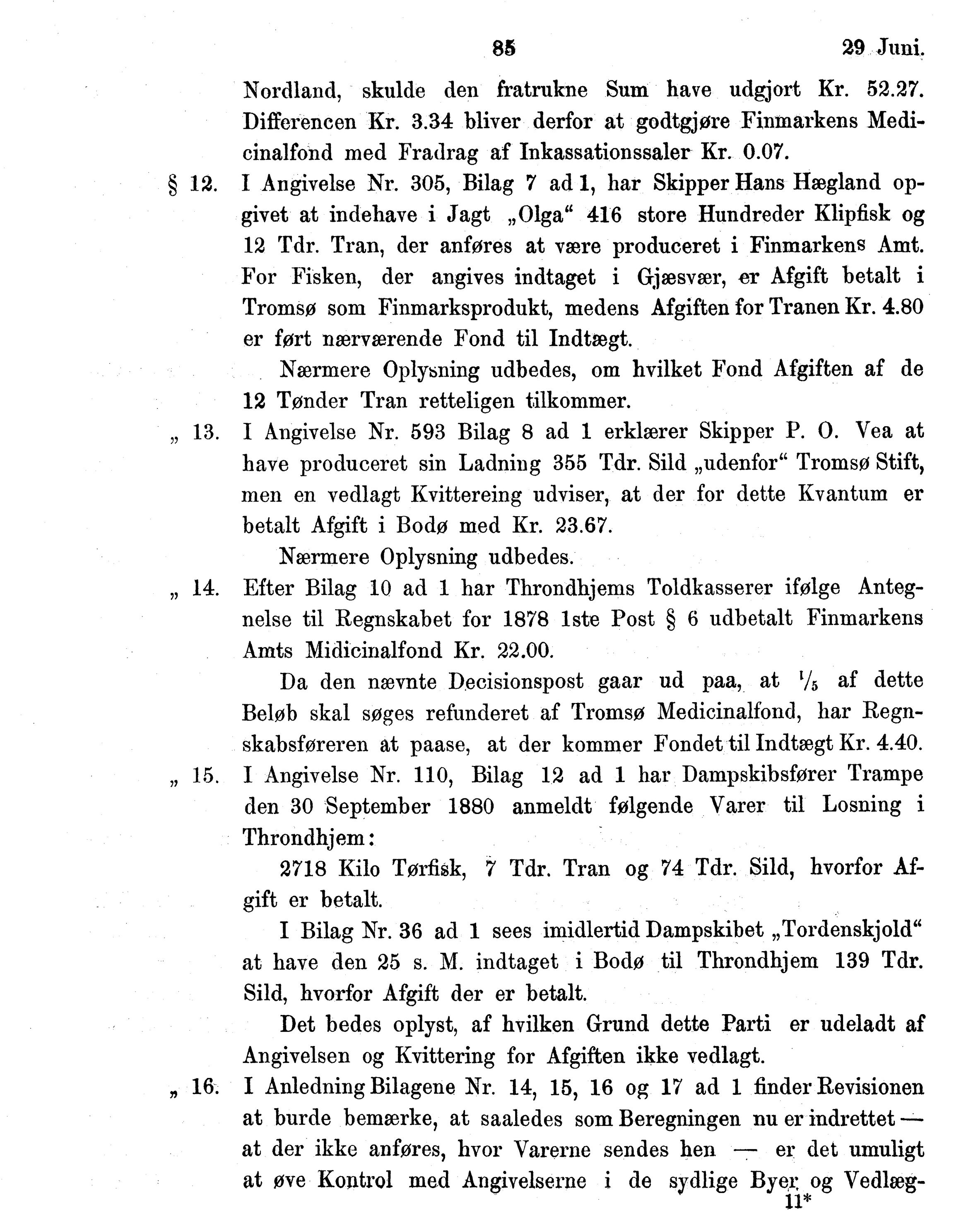 Nordland Fylkeskommune. Fylkestinget, AIN/NFK-17/176/A/Ac/L0014: Fylkestingsforhandlinger 1881-1885, 1881-1885