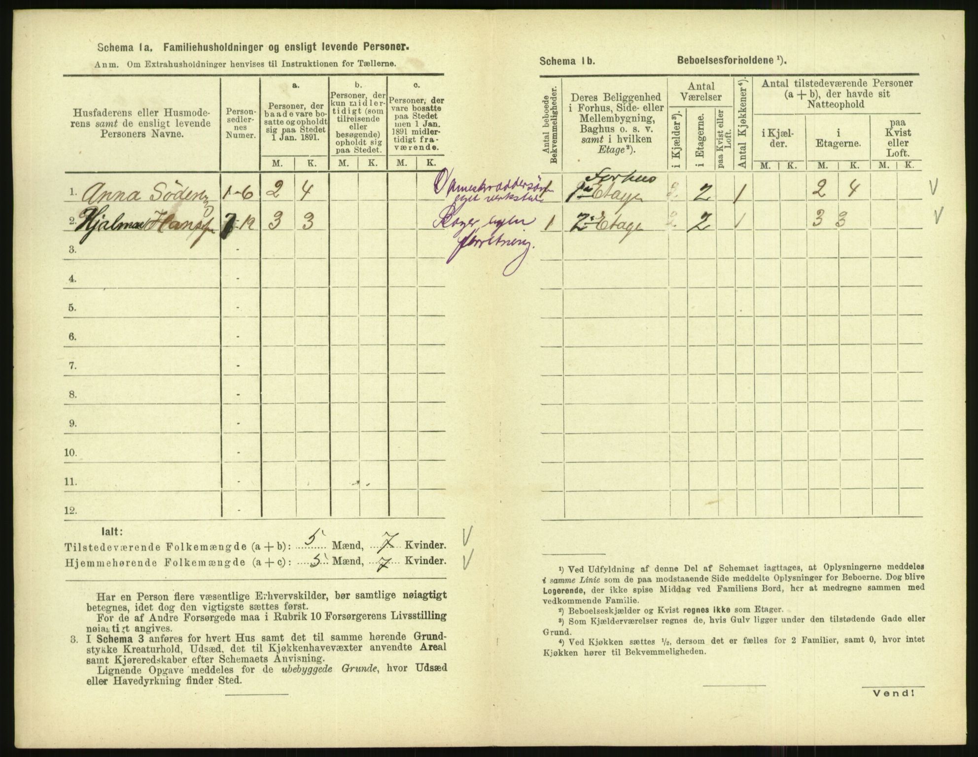 RA, 1891 census for 1003 Farsund, 1891, p. 337